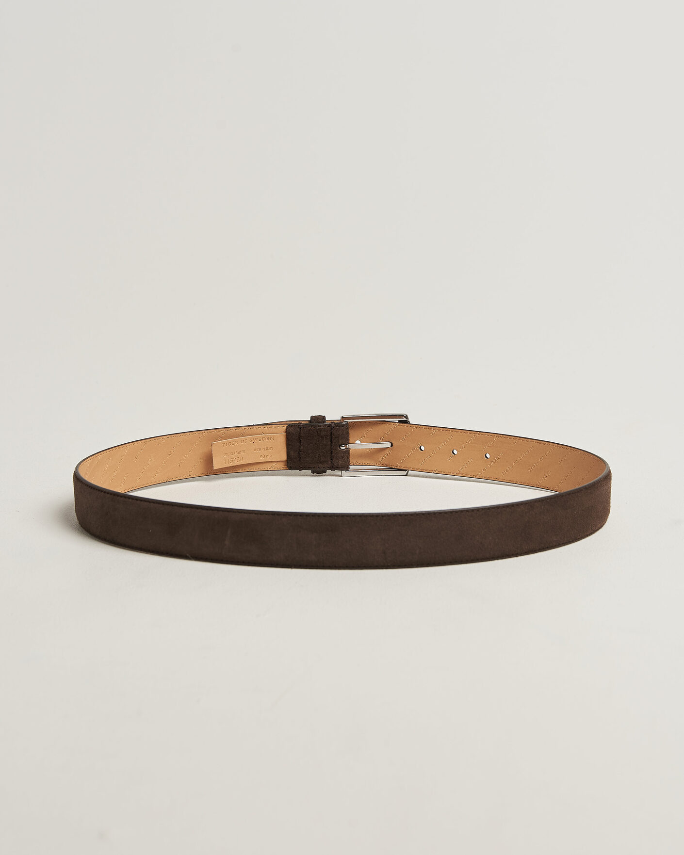 Homme | Ceintures | Tiger of Sweden | Bergstroms Suede Belt Dark Brown