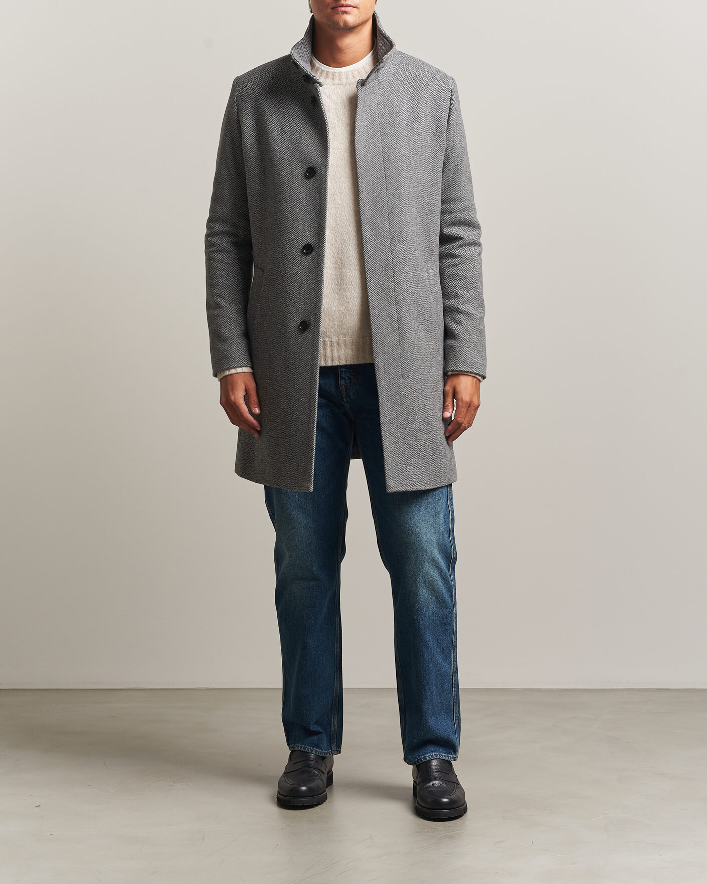Homme | Manteaux Et Vestes | Tiger of Sweden | Aleric Wool Herringbone Coat Fogy