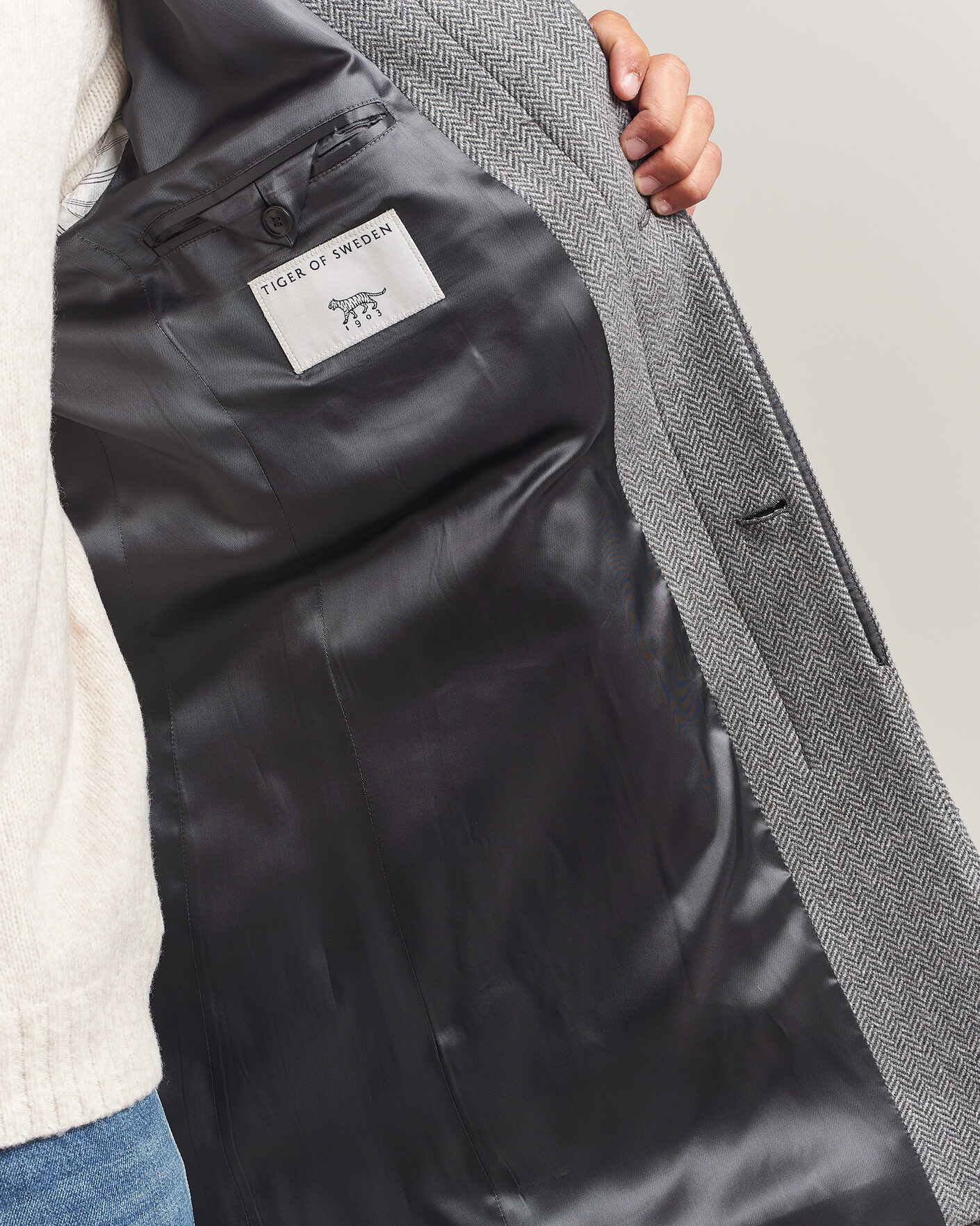 Homme | Manteaux Et Vestes | Tiger of Sweden | Aleric Wool Herringbone Coat Fogy