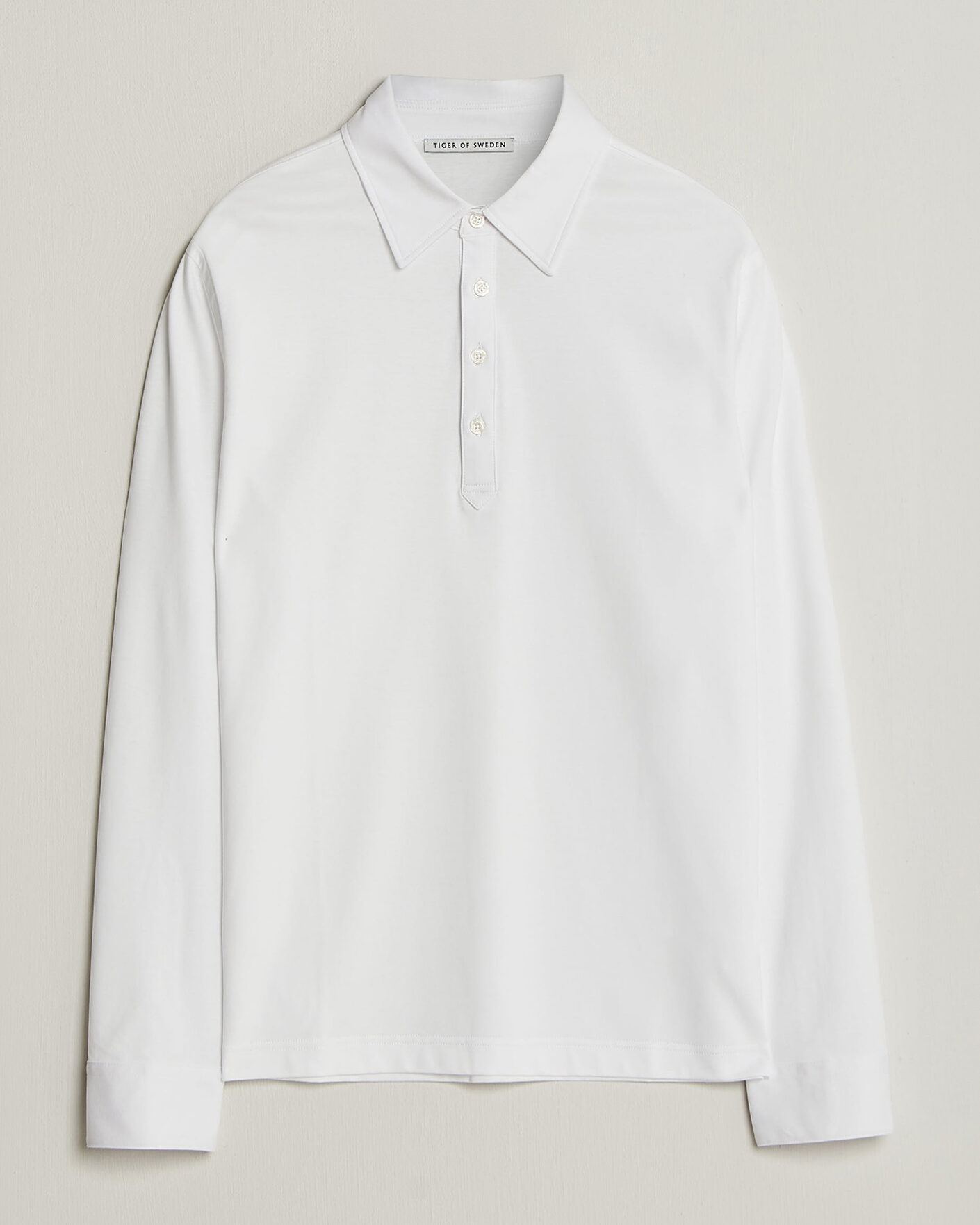 Homme | Polos | Tiger of Sweden | Tanner Mercerized Cotton Polo Pure White