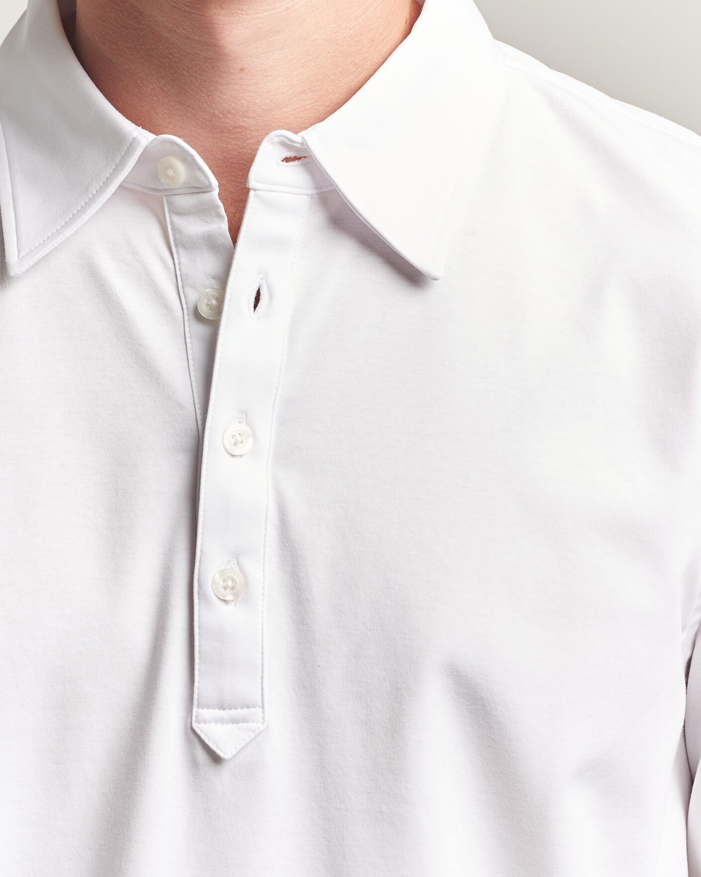 Homme | Polos | Tiger of Sweden | Tanner Mercerized Cotton Polo Pure White