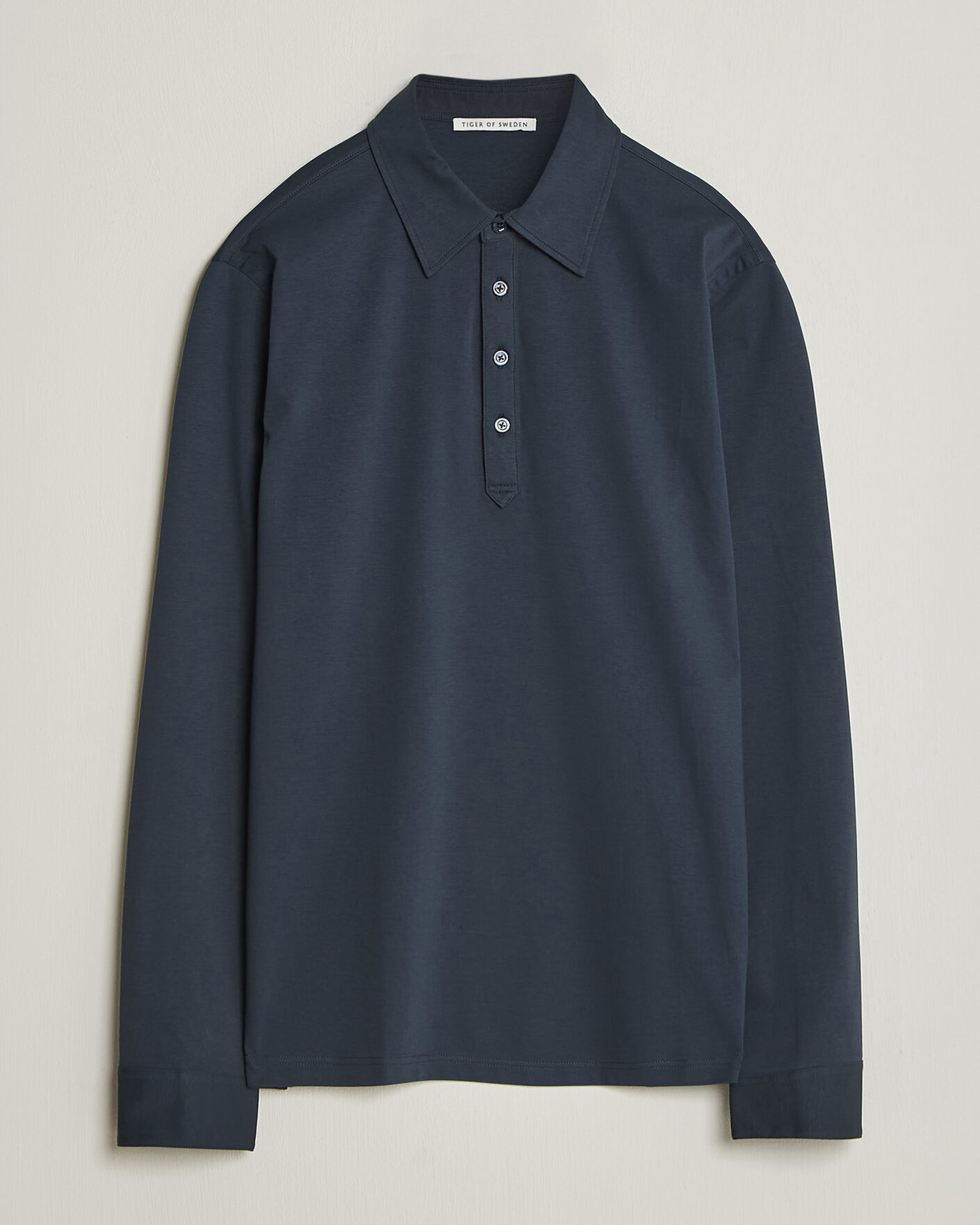 Homme | Polos | Tiger of Sweden | Tanner Mercerized Cotton Polo Light Ink