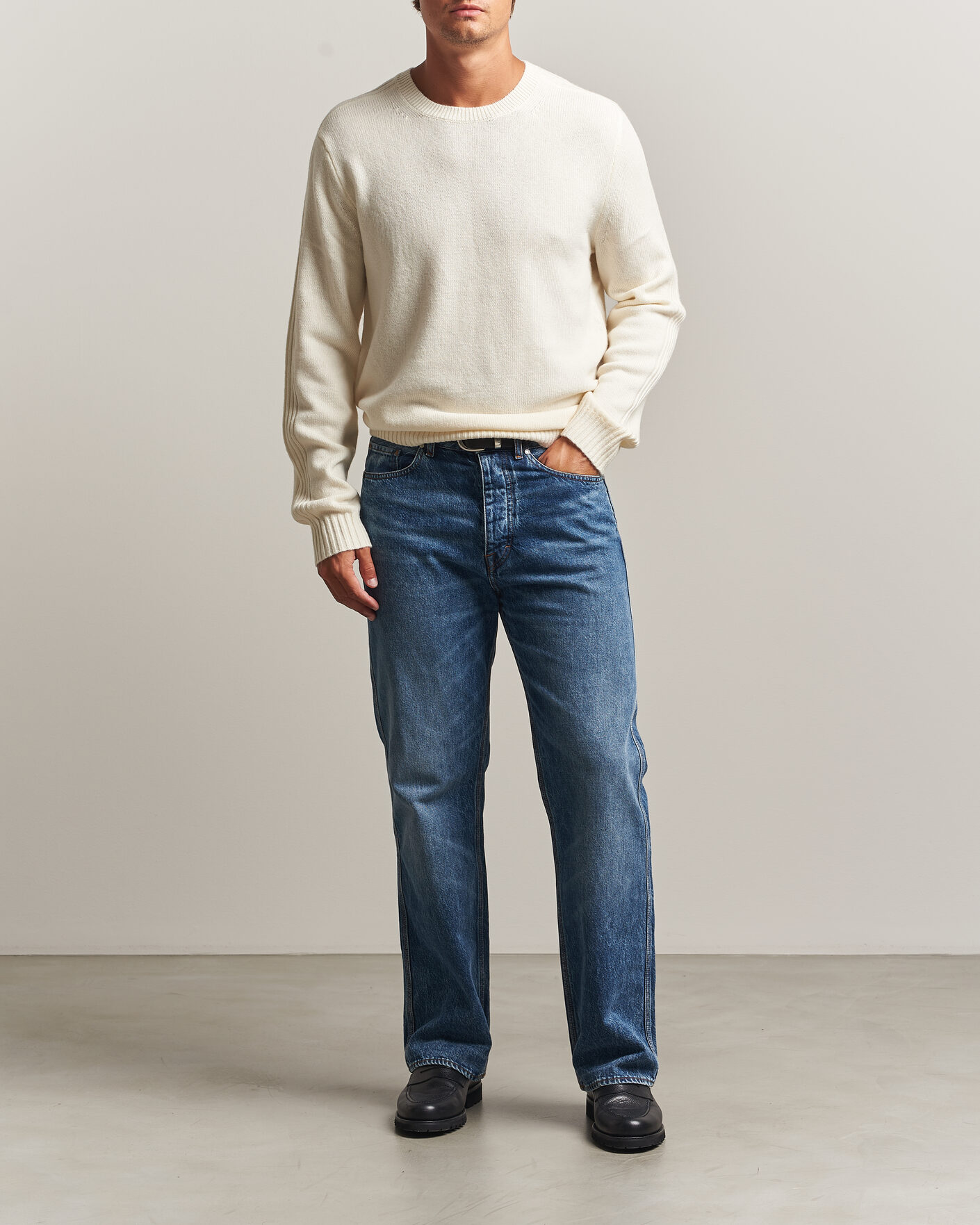 Homme | Pulls Et Tricots | Tiger of Sweden | Wilfred Wool/Cashmere Sweater Porcelain Cream