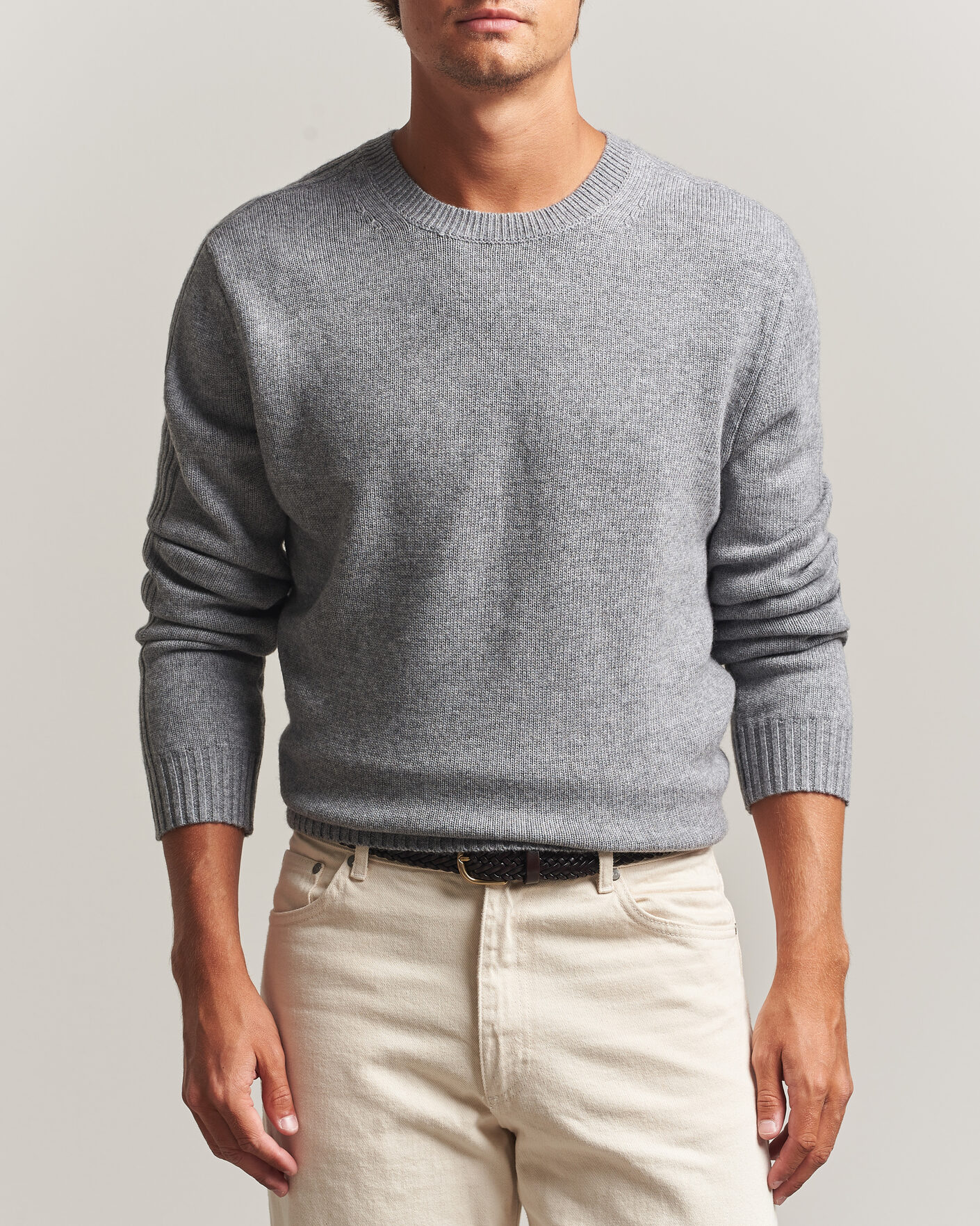 Homme | Pulls Et Tricots | Tiger of Sweden | Wilfred Wool/Cashmere Sweater Light Grey Melange