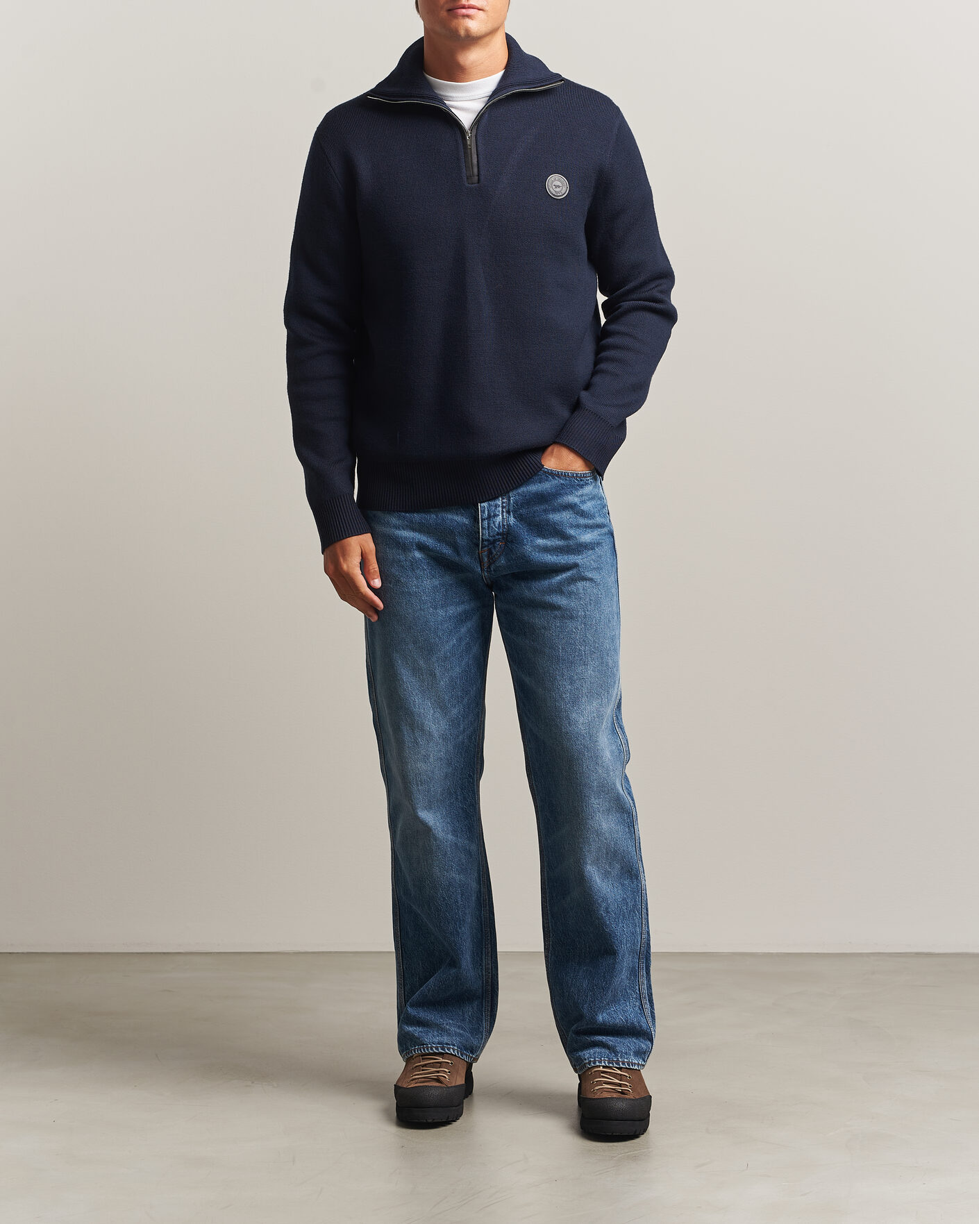 Homme | Pulls Et Tricots | Tiger of Sweden | Hamish Wool Heavy Knitted Half Zip Night Grape