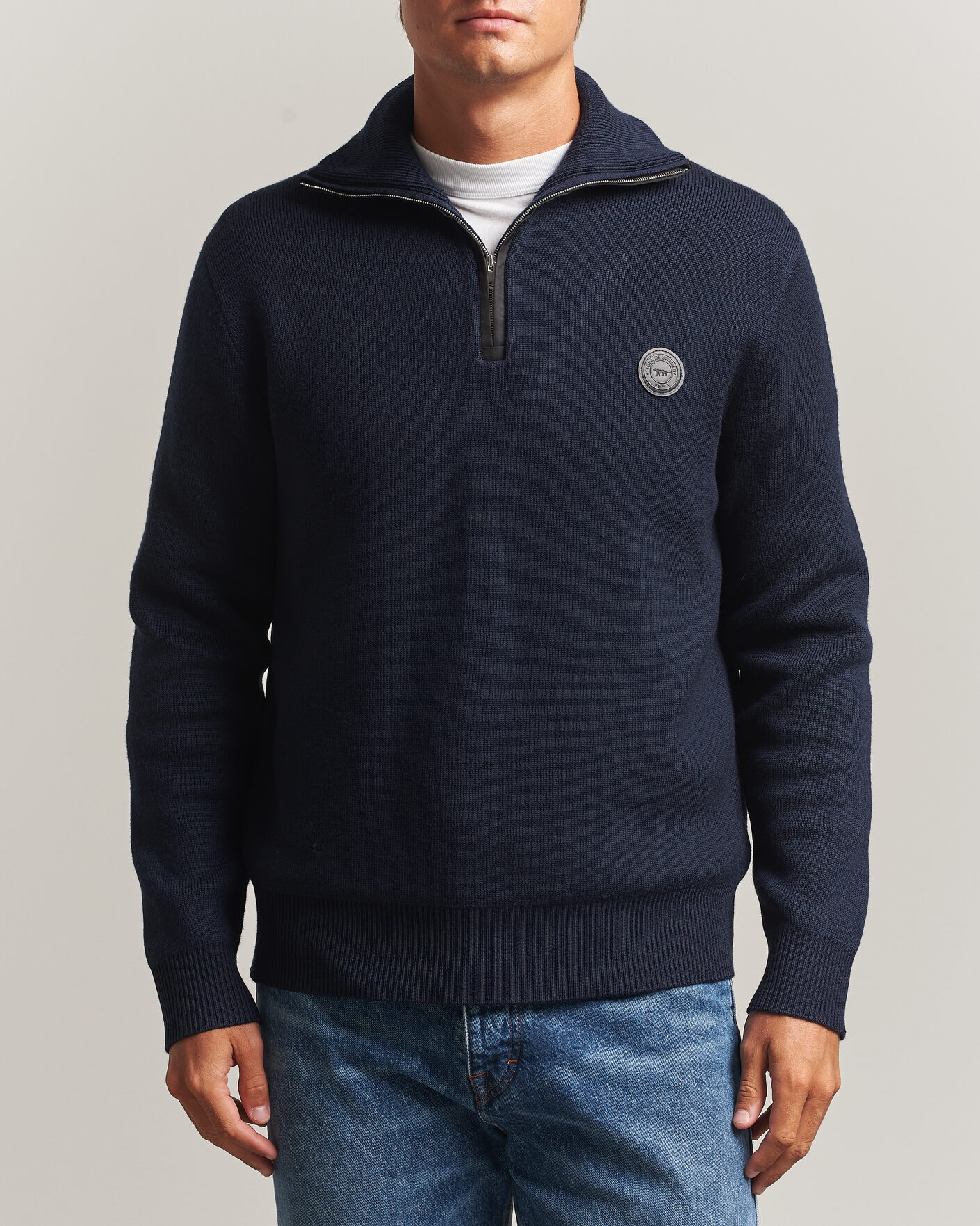 Homme | Pulls Et Tricots | Tiger of Sweden | Hamish Wool Heavy Knitted Half Zip Night Grape