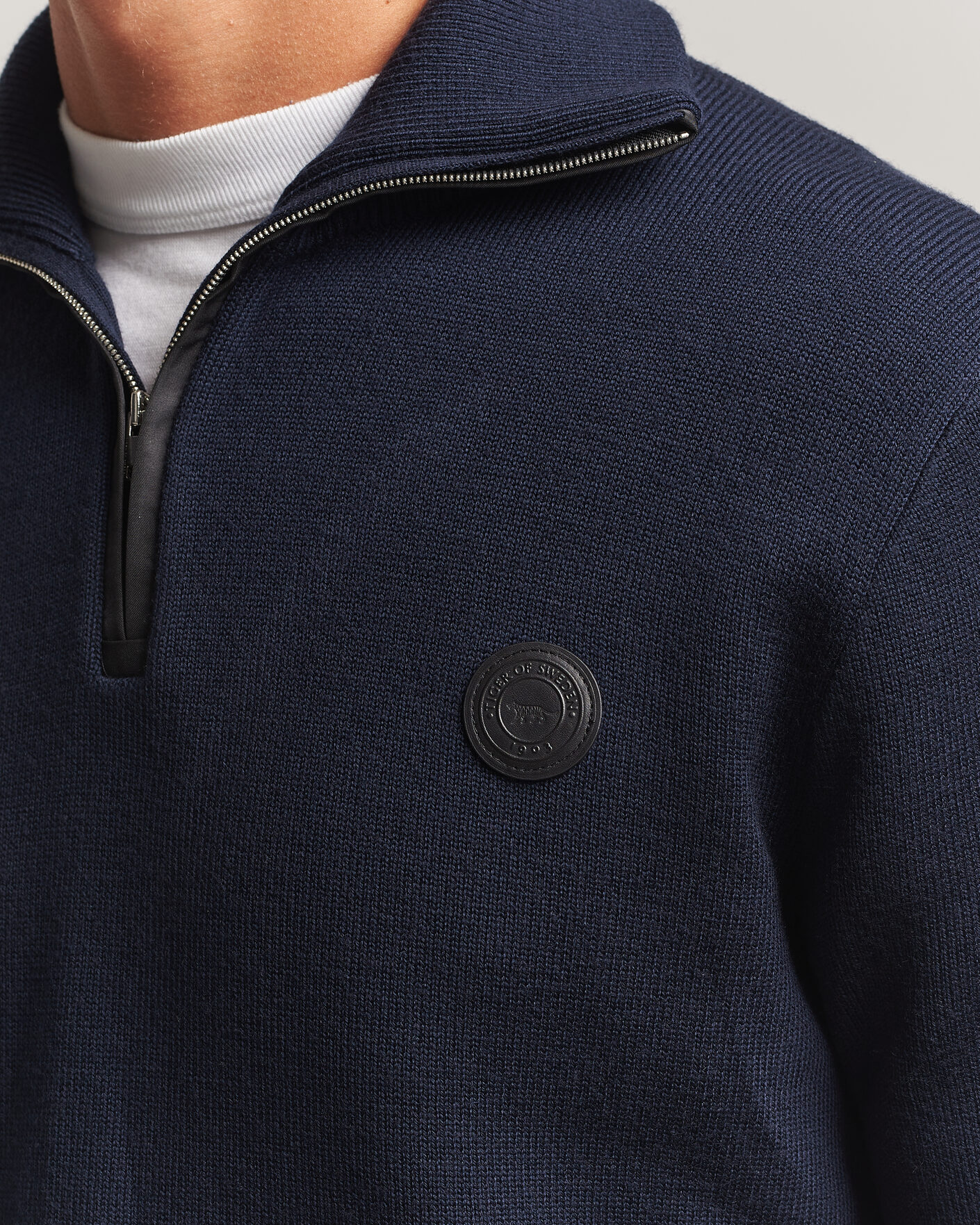 Homme | Pulls Et Tricots | Tiger of Sweden | Hamish Wool Heavy Knitted Half Zip Night Grape
