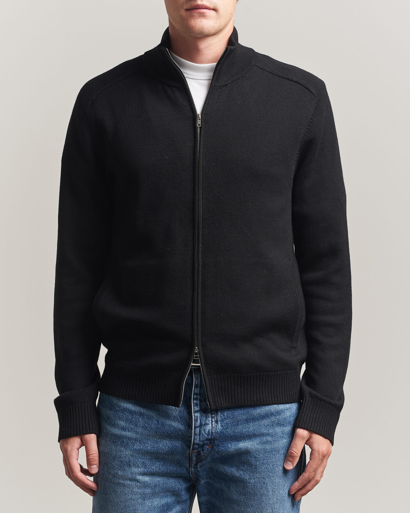 Homme | Pulls Et Tricots | Tiger of Sweden | Cassian Wool Full Zip Black