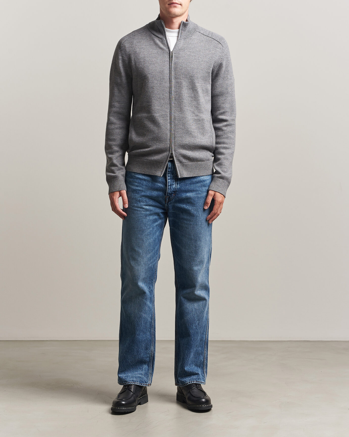 Homme | Pulls Et Tricots | Tiger of Sweden | Cassian Wool Full Zip Concrete Melange
