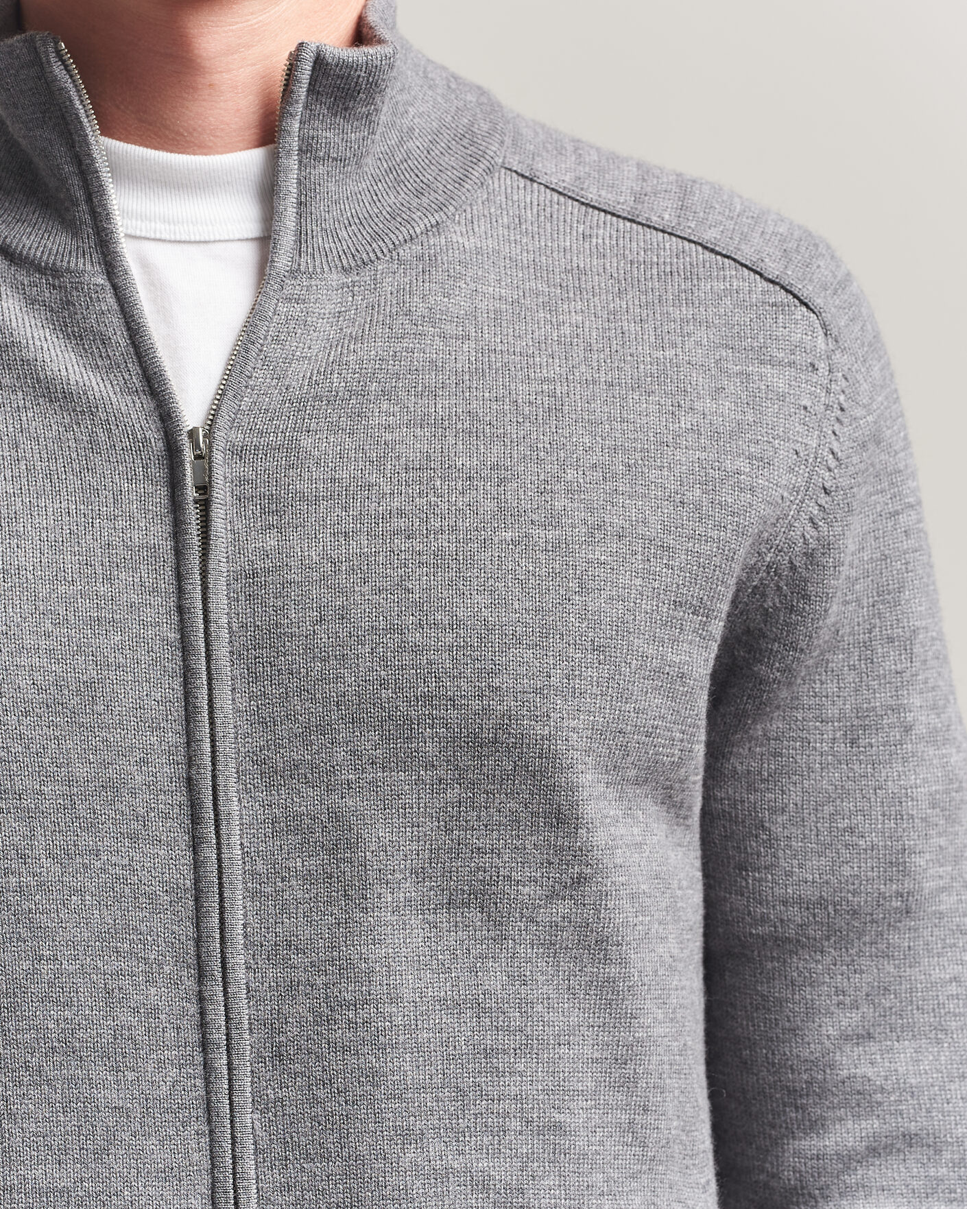 Homme | Pulls Et Tricots | Tiger of Sweden | Cassian Wool Full Zip Concrete Melange