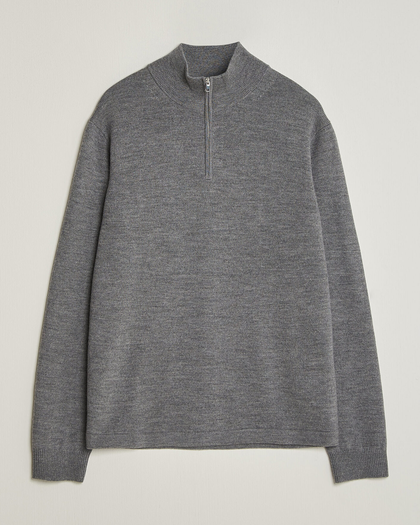 Homme | Pulls Et Tricots | Tiger of Sweden | Travis Wool Half Zip Concrete Melange