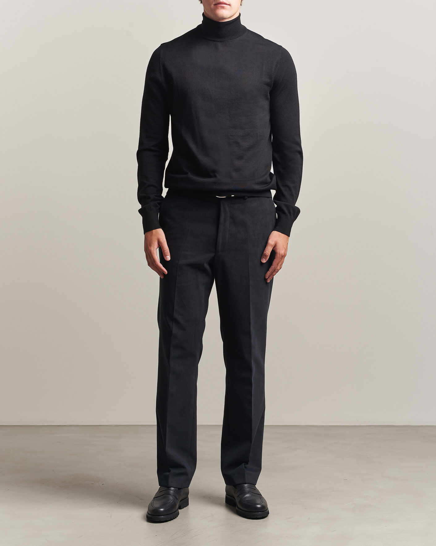 Homme | Pulls Et Tricots | Tiger of Sweden | Nevile Extra Fine Merino Polo Black