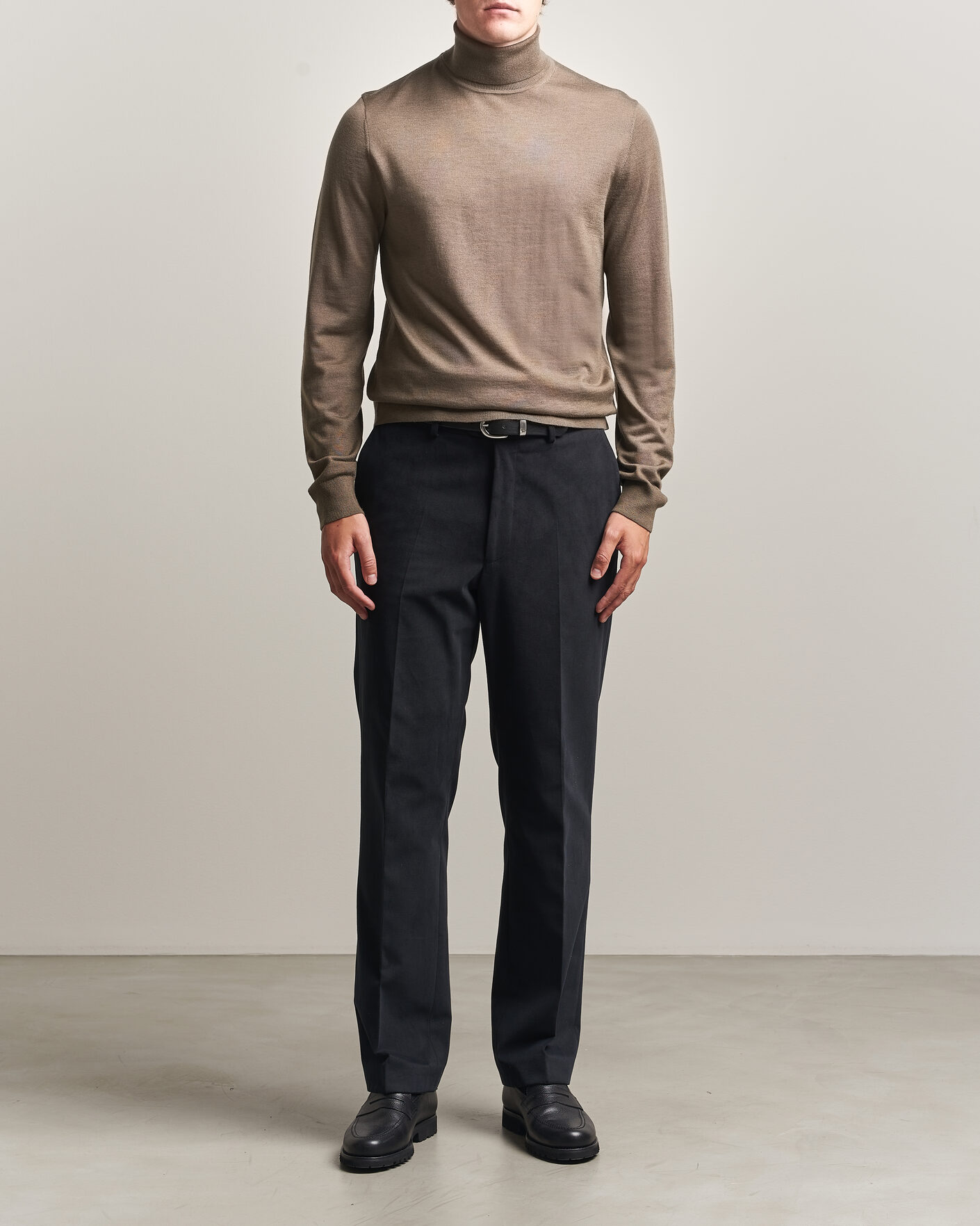 Homme | Pulls Et Tricots | Tiger of Sweden | Nevile Extra Fine Merino Polo Aged Timber