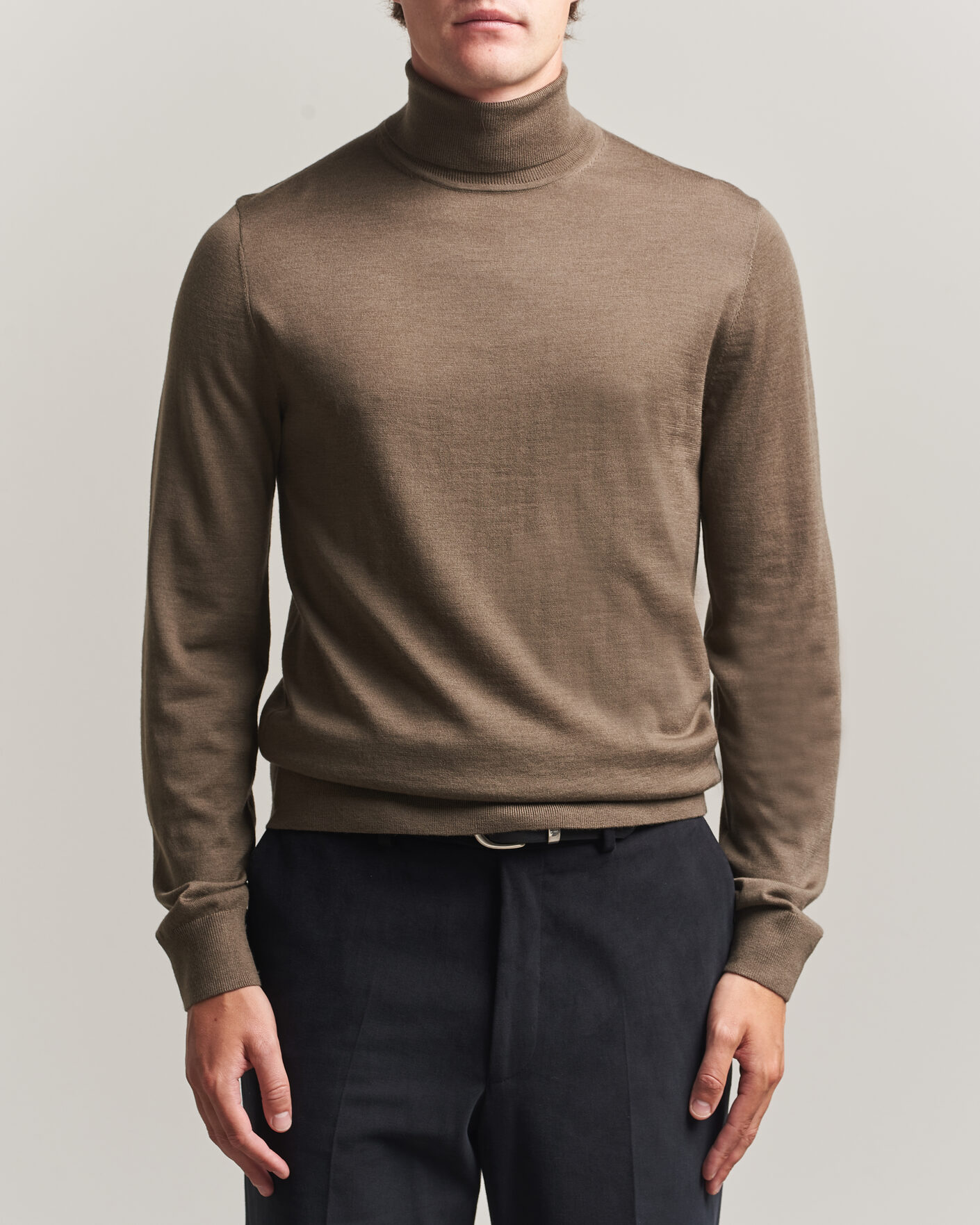 Homme | Pulls Et Tricots | Tiger of Sweden | Nevile Extra Fine Merino Polo Aged Timber