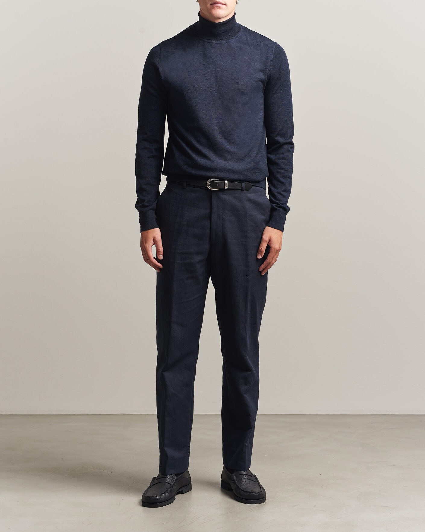 Homme | Pulls Et Tricots | Tiger of Sweden | Nevile Extra Fine Merino Polo Light Ink