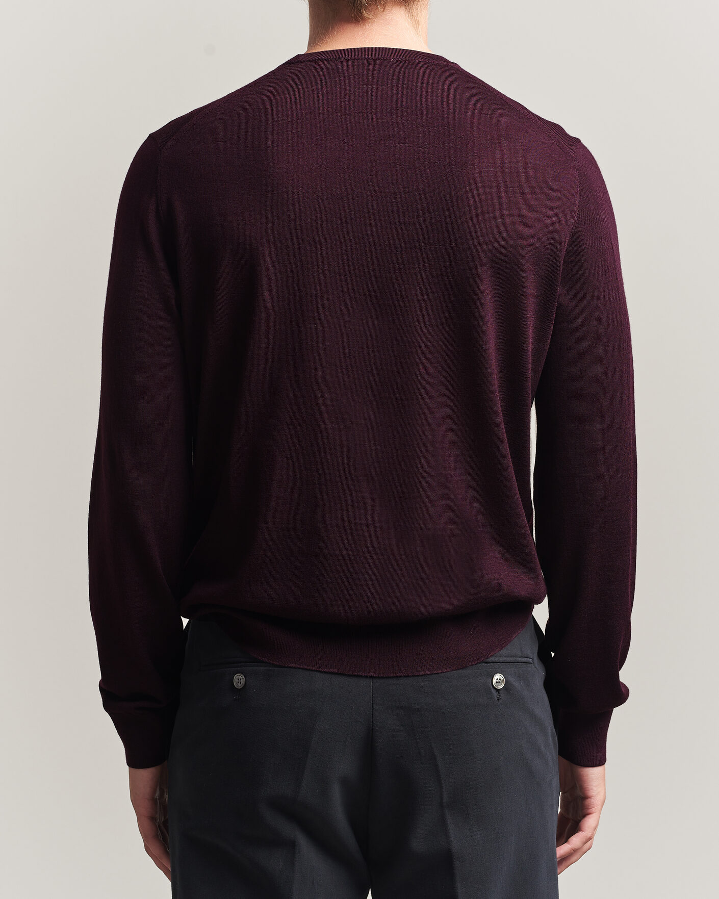 Homme | Pulls Et Tricots | Tiger of Sweden | Connor Extra Fine Merino Crew Neck Pullover Aubergine