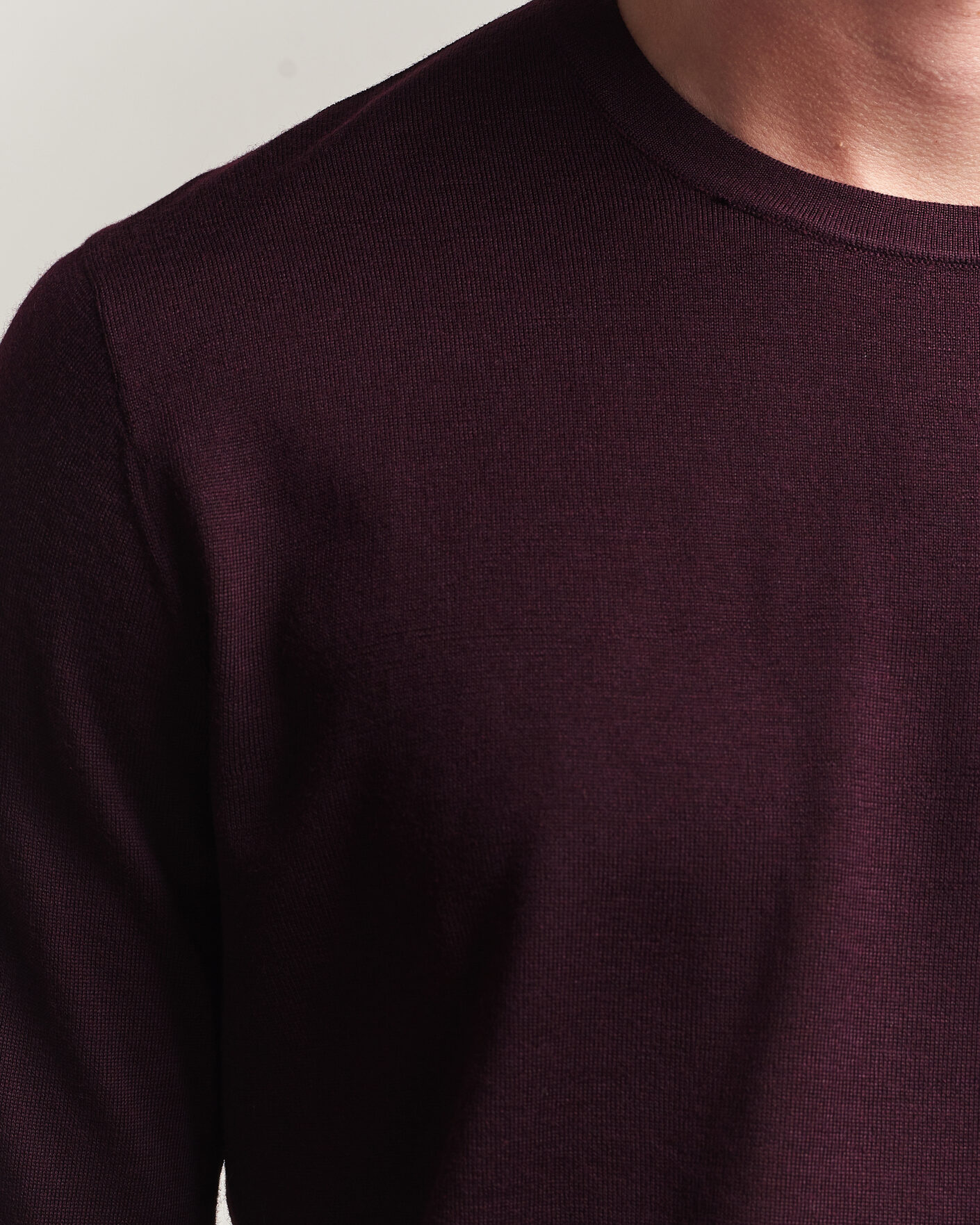 Homme | Pulls Et Tricots | Tiger of Sweden | Connor Extra Fine Merino Crew Neck Pullover Aubergine