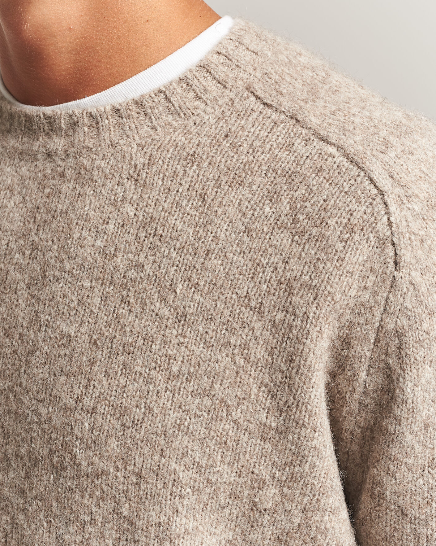 Homme | Pulls Et Tricots | Tiger of Sweden | Adryan Yak/Alpaca Knitted Sweater Stone Melange