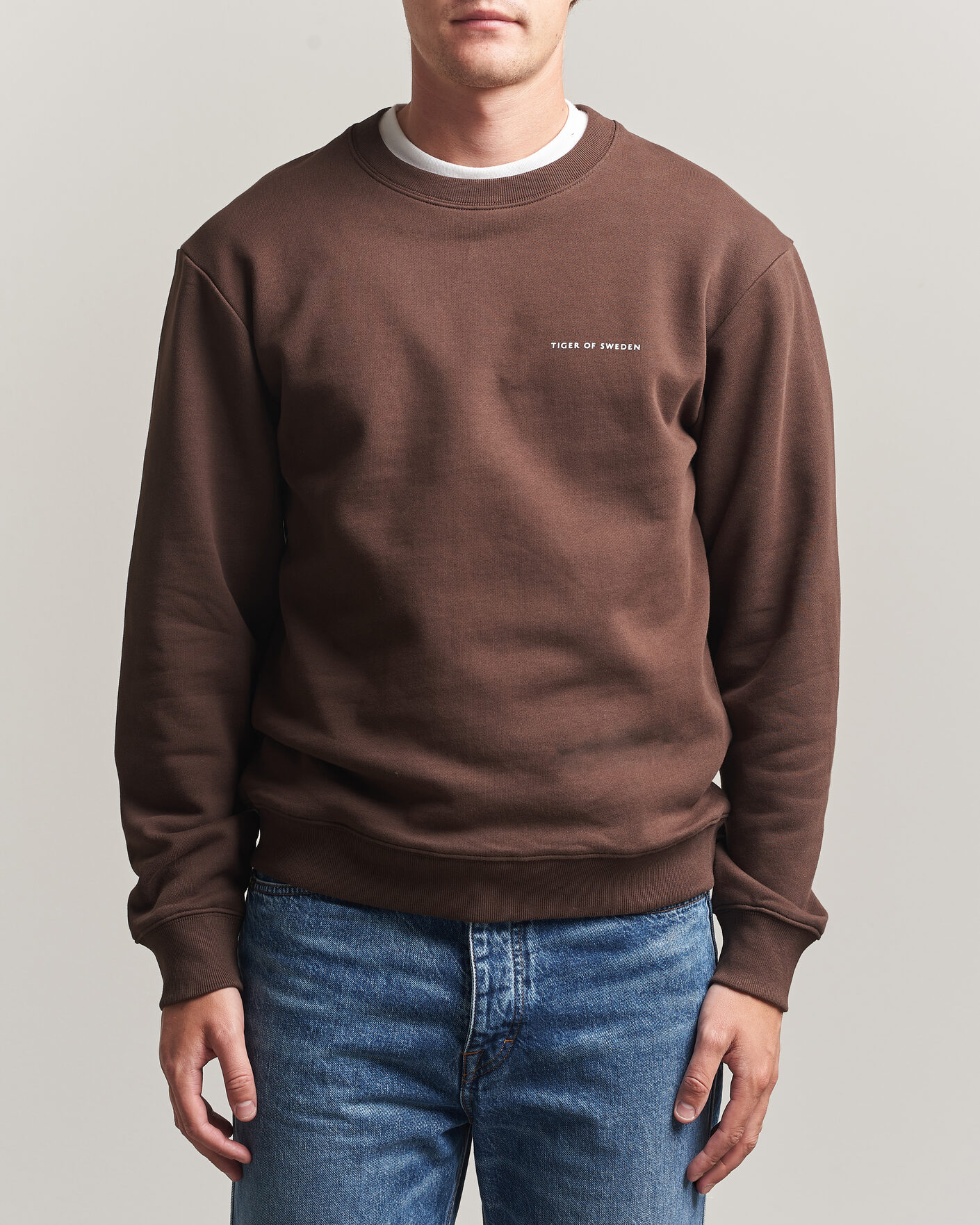 Homme | Pulls Et Tricots | Tiger of Sweden | Emerson Crew Neck Sweatshirt Dark Mahogany