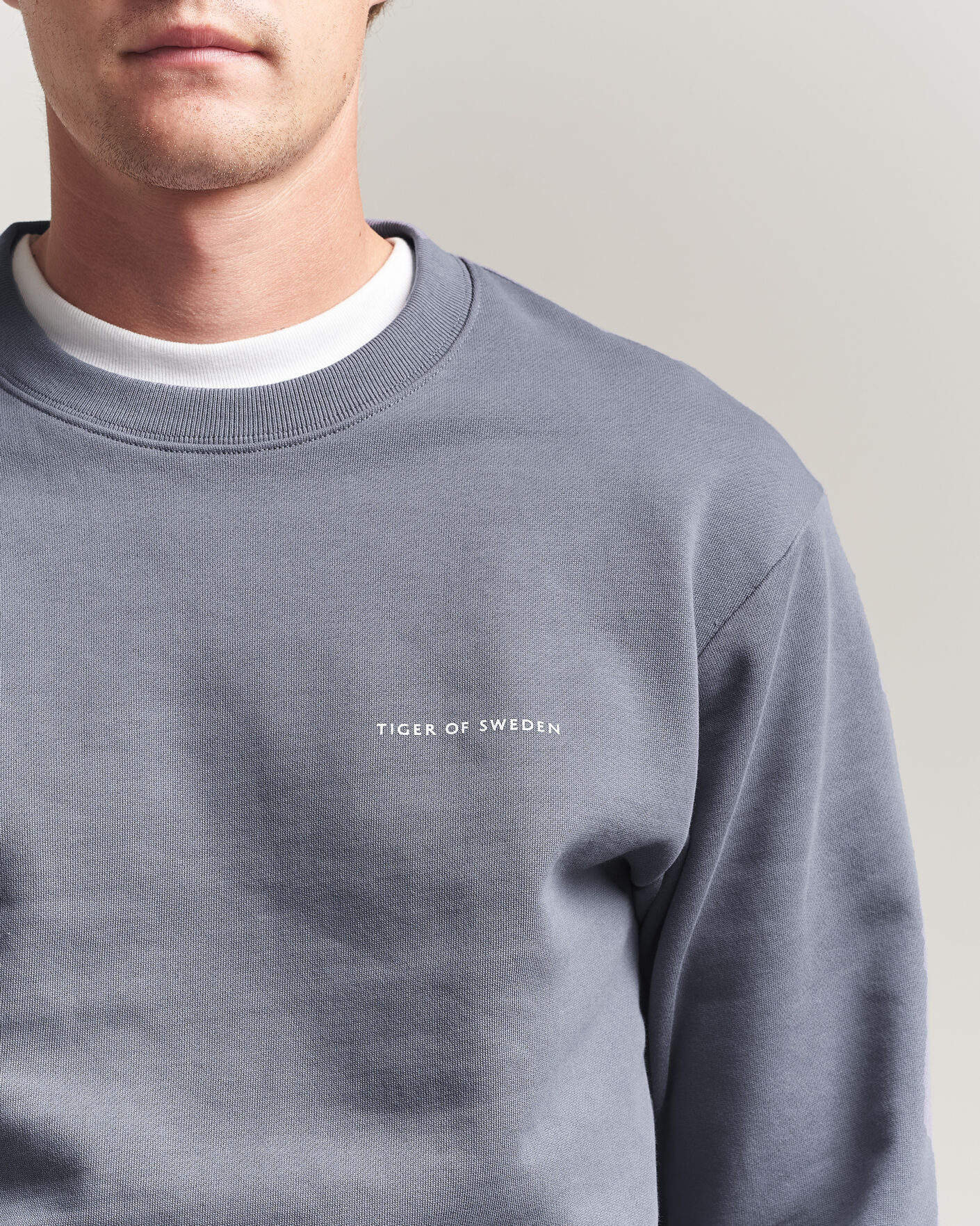 Homme | Pulls Et Tricots | Tiger of Sweden | Emerson Crew Neck Sweatshirt Iron Haze