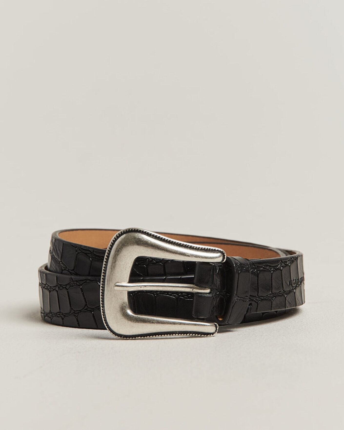 Homme | Ceintures | Tiger of Sweden | Ecus Structured Leather Western Belt Black