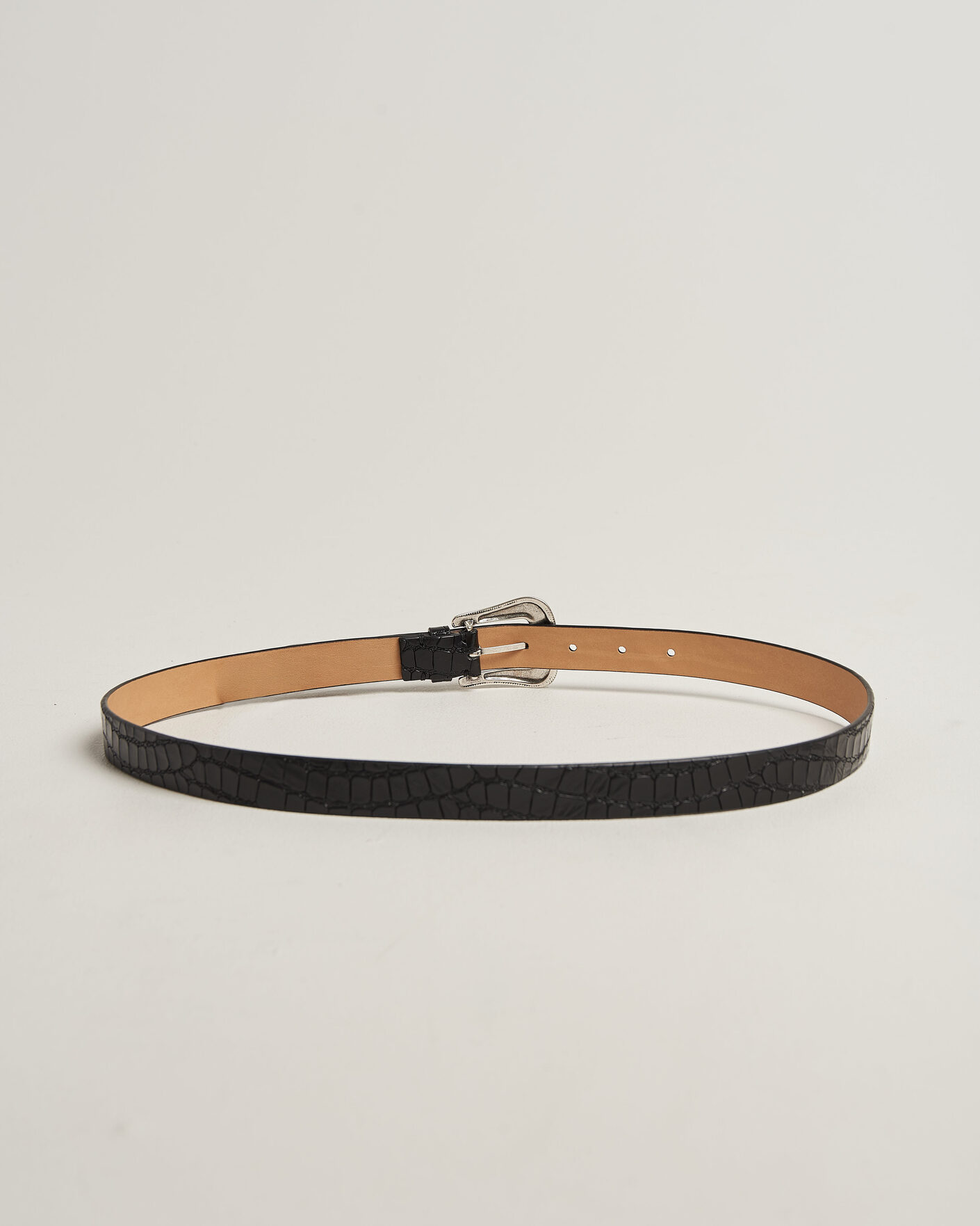 Homme | Ceintures | Tiger of Sweden | Ecus Structured Leather Western Belt Black