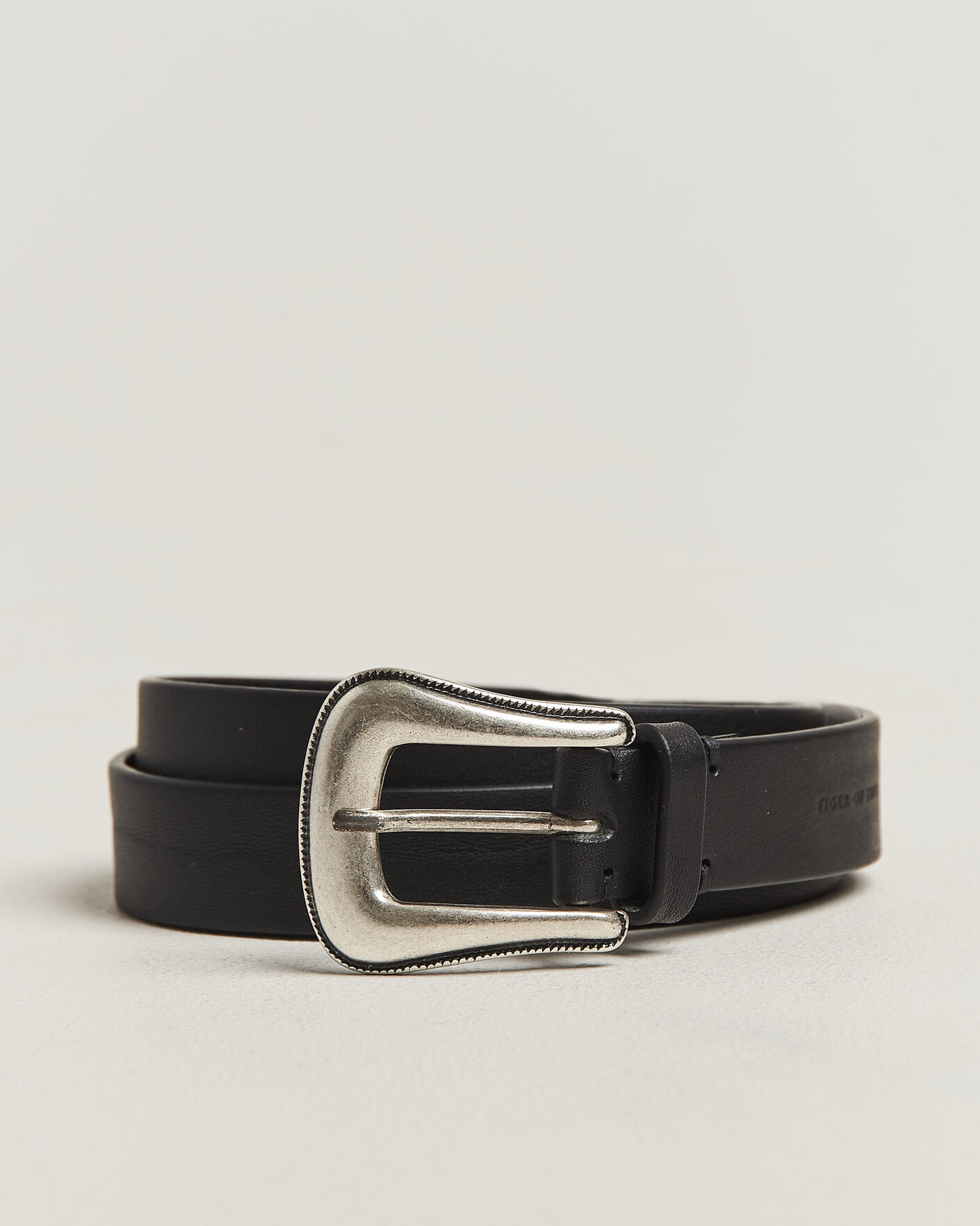 Homme | Ceintures | Tiger of Sweden | Ecus Leather Western Belt Black