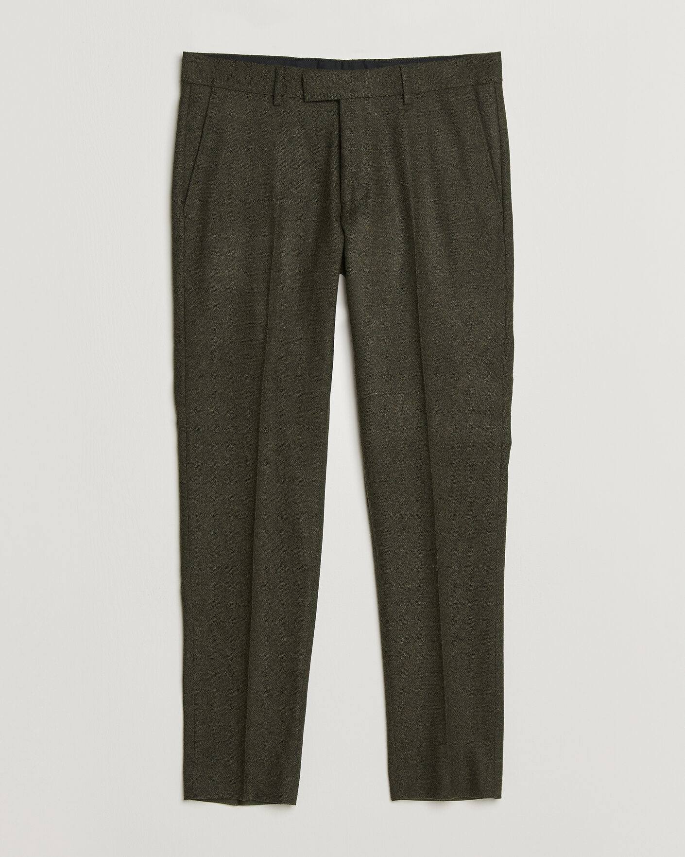 Homme | Pantalons | Tiger of Sweden | Tenuta Wool Flannel Suit Trousers Muted Canopy