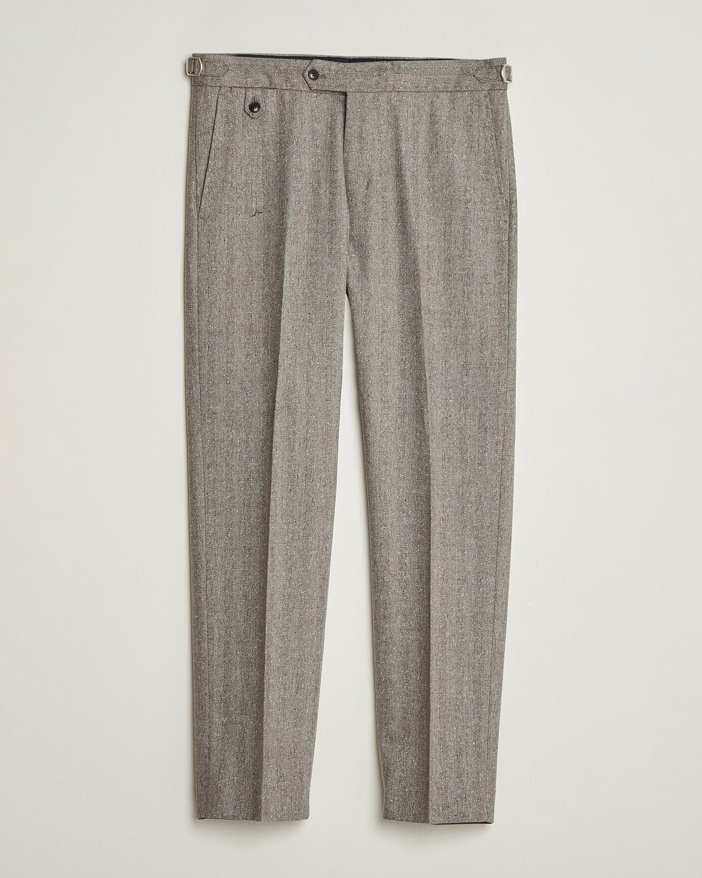 Homme | Pantalons | Tiger of Sweden | Tense Wool Donegal Suit Trousers Dark Stone