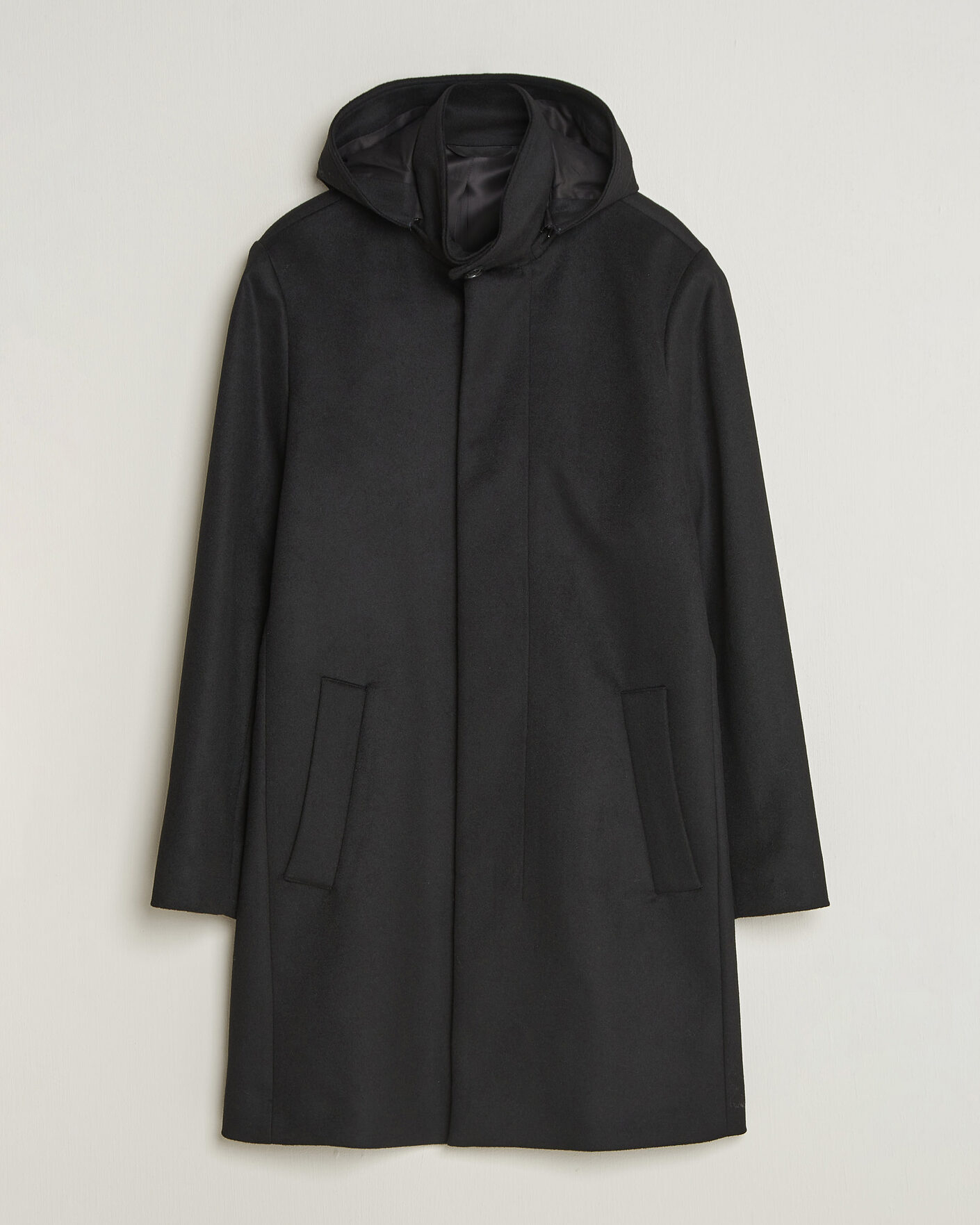 Homme | Manteaux Et Vestes | Tiger of Sweden | Aleric Wool/Cashmere Hooded Coat Black