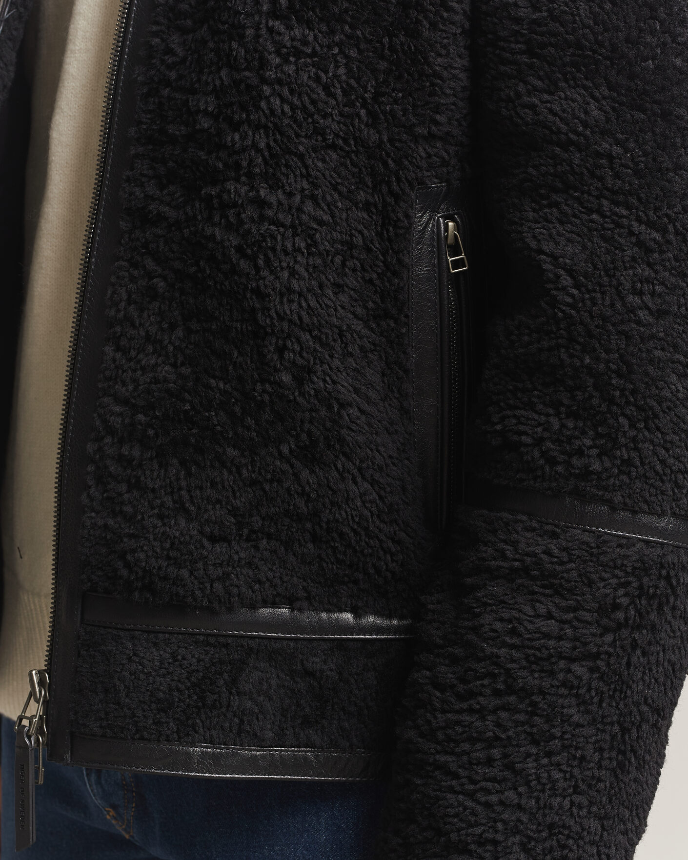 Homme | Manteaux Et Vestes | Tiger of Sweden | Viggo Shearling Jacket Black