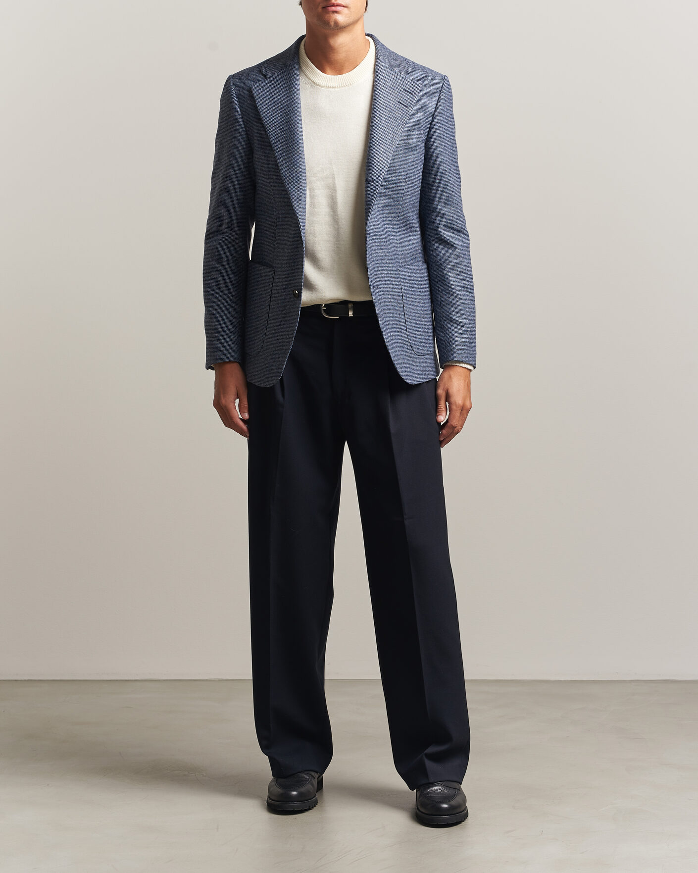 Homme | Blazers | Tiger of Sweden | Easer Wool Pepita Blazer Iron Haze