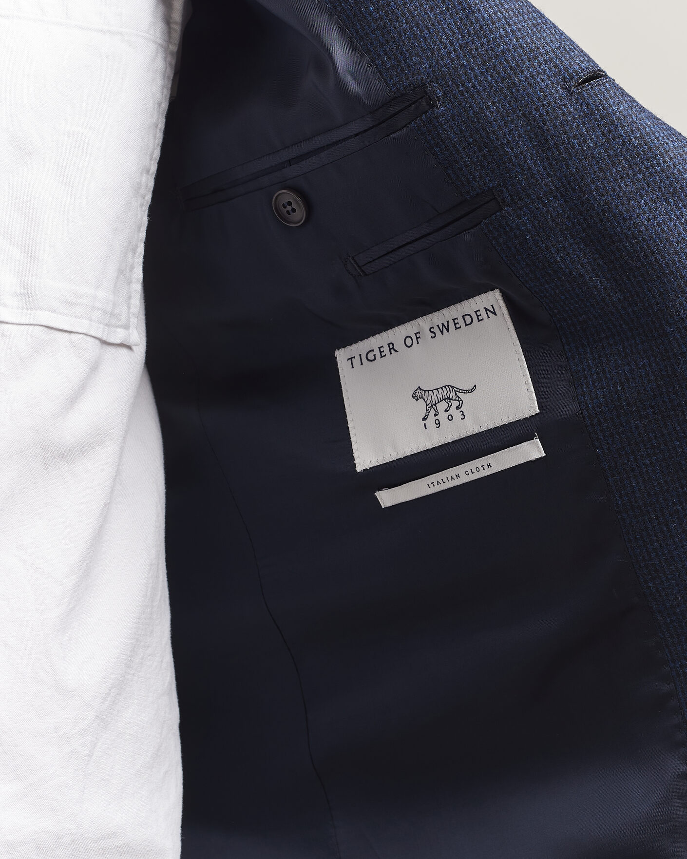 Homme | Blazers | Tiger of Sweden | Easer Wool Pepita Blazer Sea