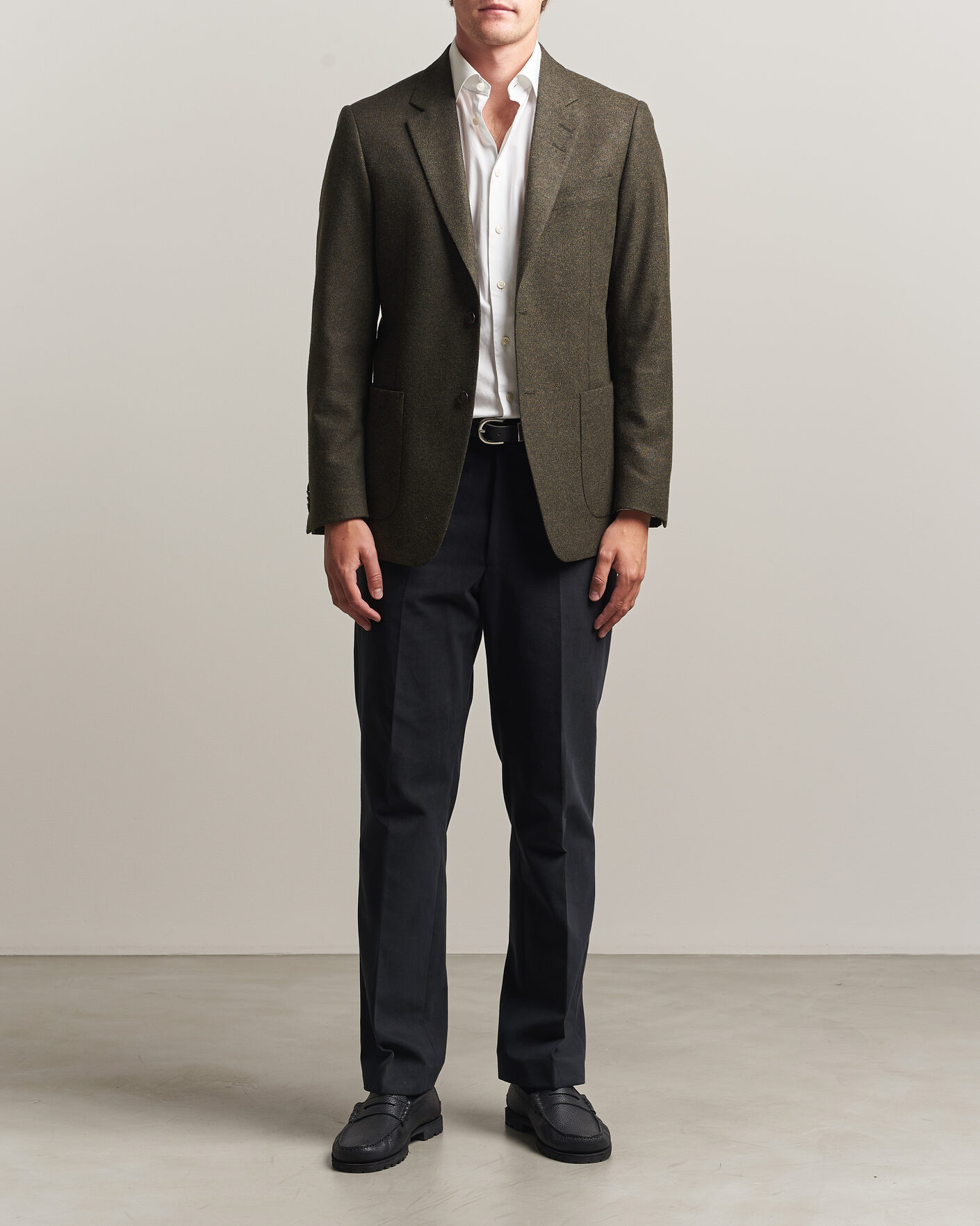 Homme | Blazers | Tiger of Sweden | Justin Wool Flannel Suit Blazer Muted Canopy