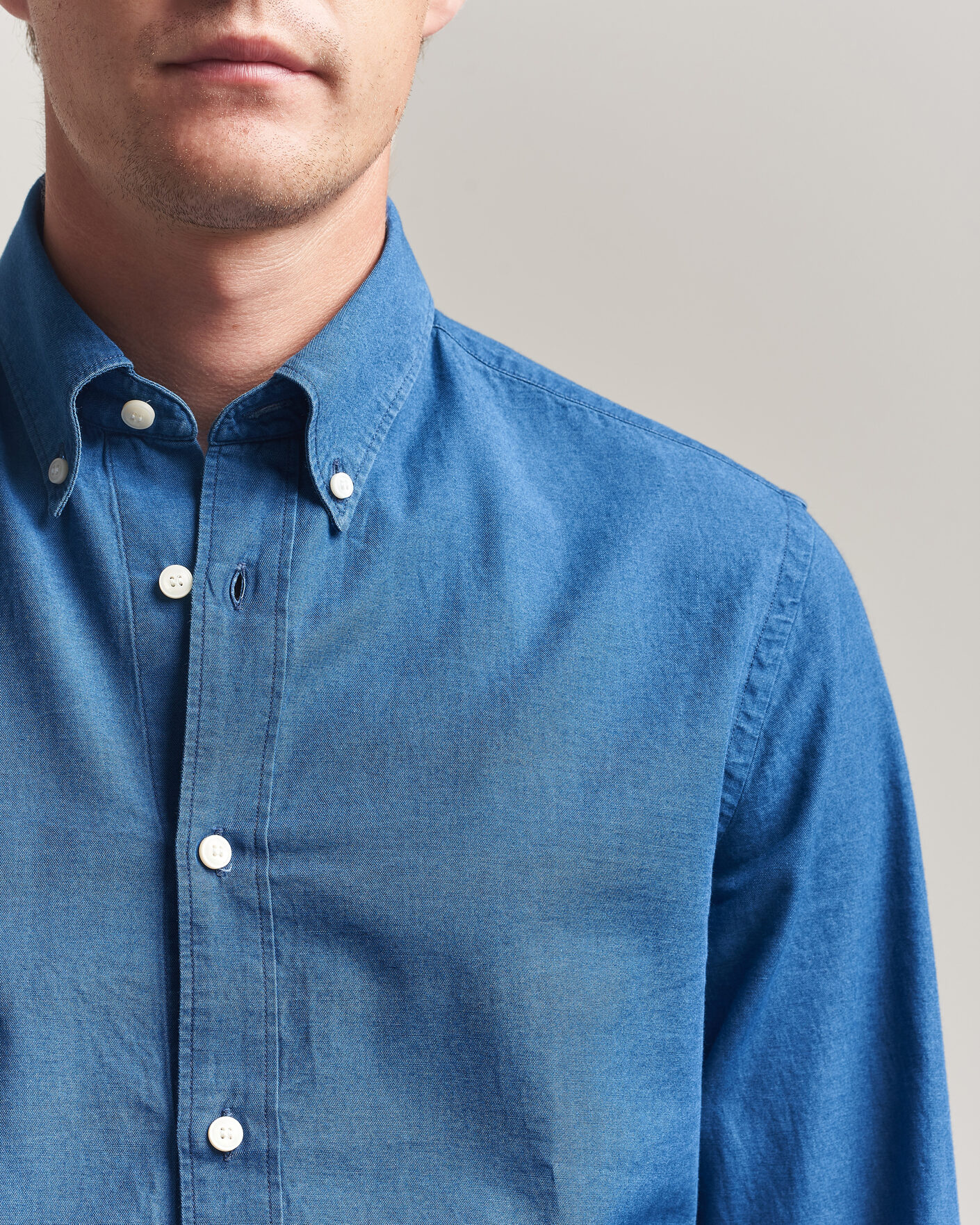 Homme | Chemises | Tiger of Sweden | Bjorn Denim Shirt Blue
