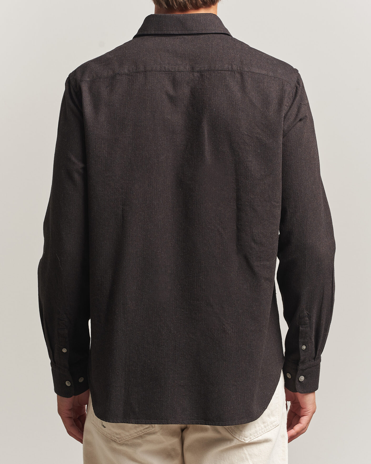 Homme | Chemises | Tiger of Sweden | Bjorn Brushed Cotton Shirt Espresso