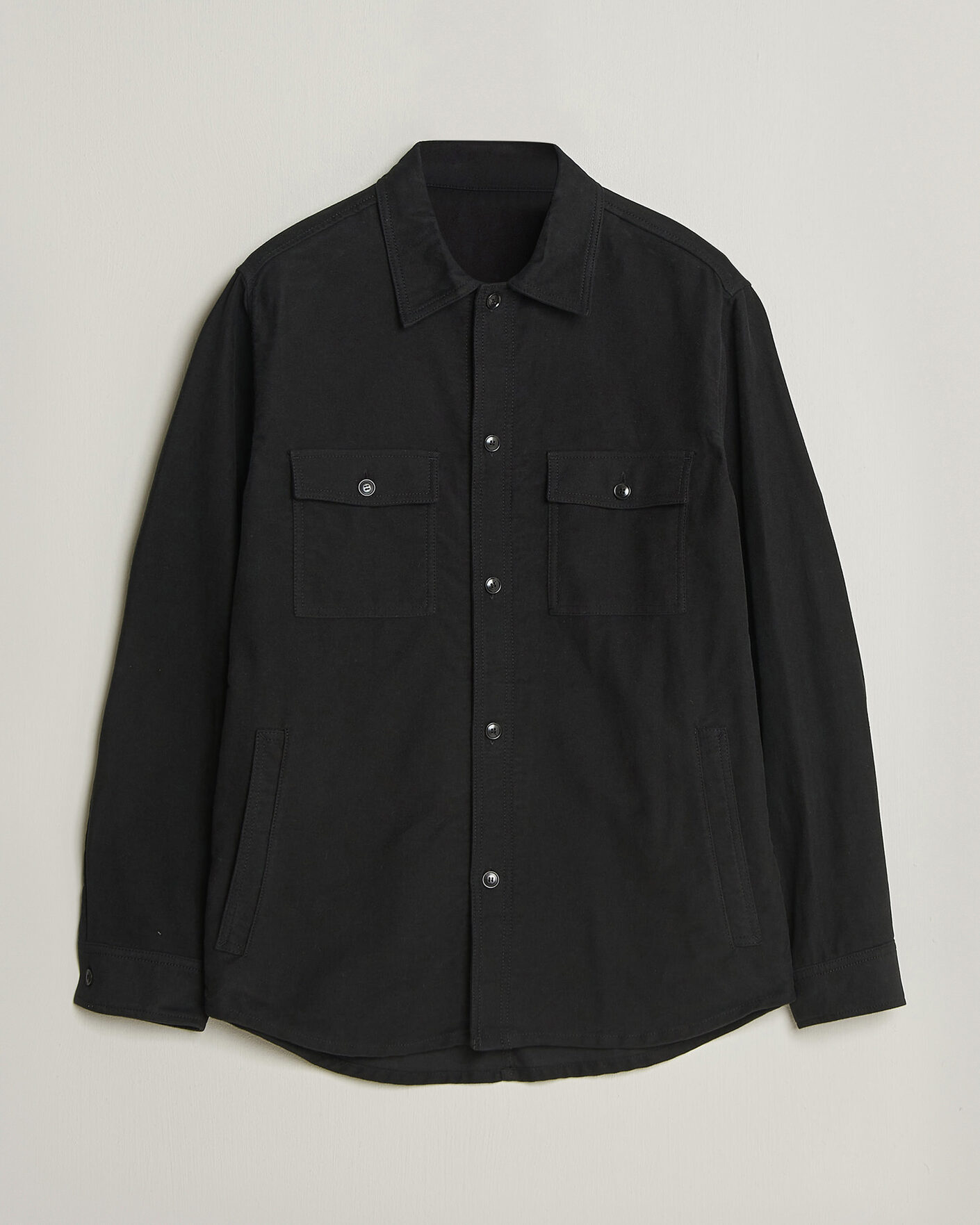 Homme | Chemises | Tiger of Sweden | Bishop Cotton Overshirt Black