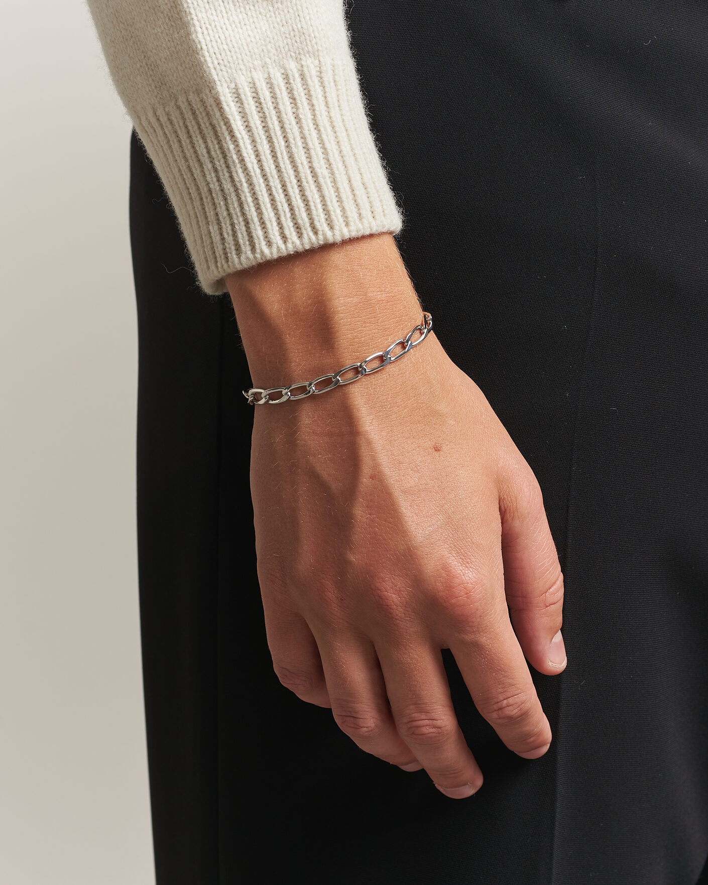 Homme | Bijoux | Tom Wood | Arlo Large Bracelet Silver