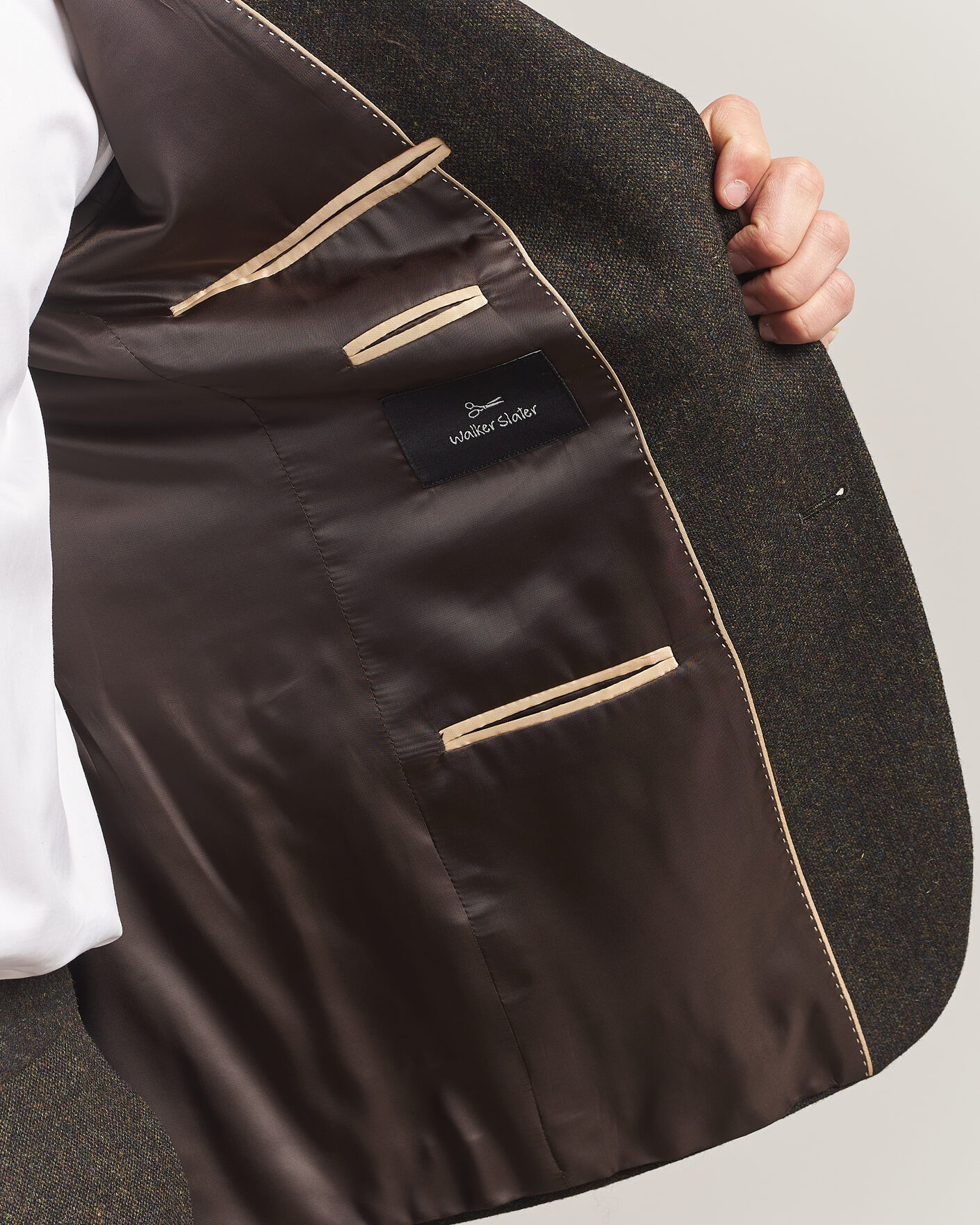 Homme | Blazers | Walker Slater | Edward Shetland Wool Donegal Blazer Brown