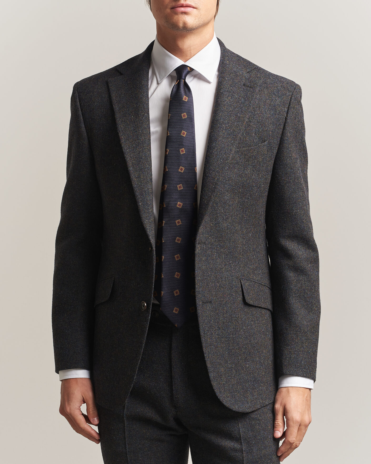 Homme | Blazers | Walker Slater | Edward Shetland Wool Donegal Blazer Navy