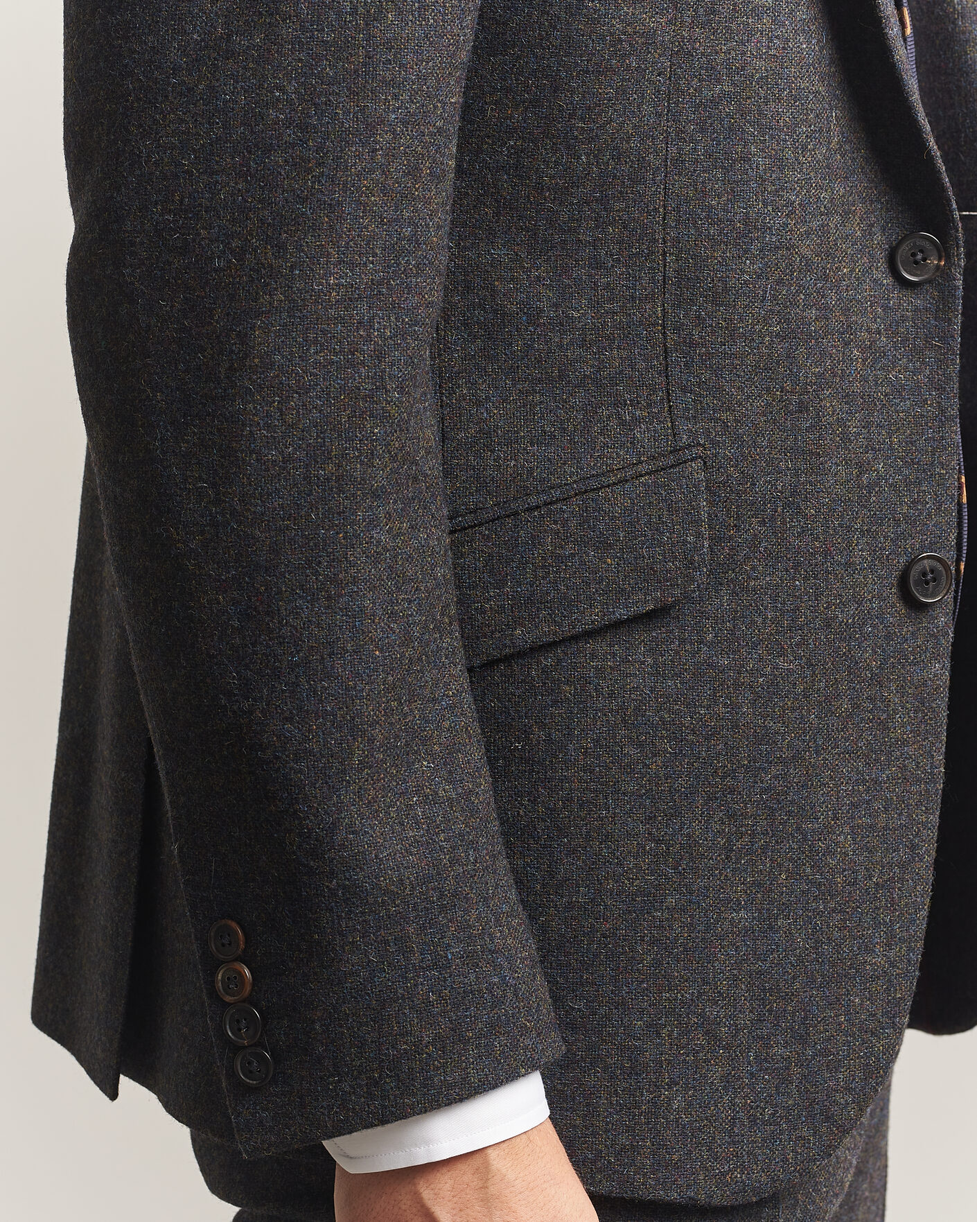 Homme | Blazers | Walker Slater | Edward Shetland Wool Donegal Blazer Navy