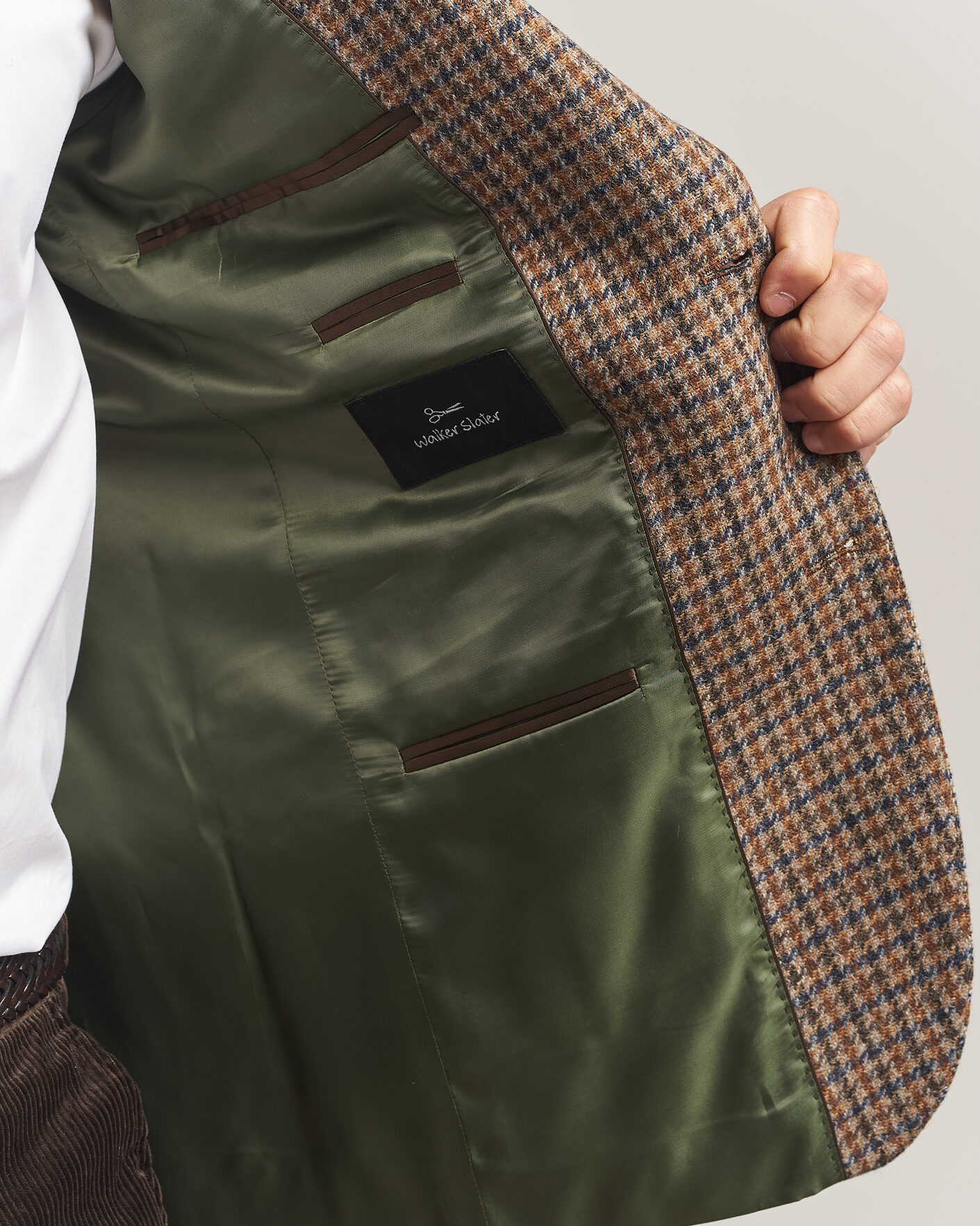 Homme | Blazers | Walker Slater | Edward Lambswool Puppytooth Blazer Sandstone