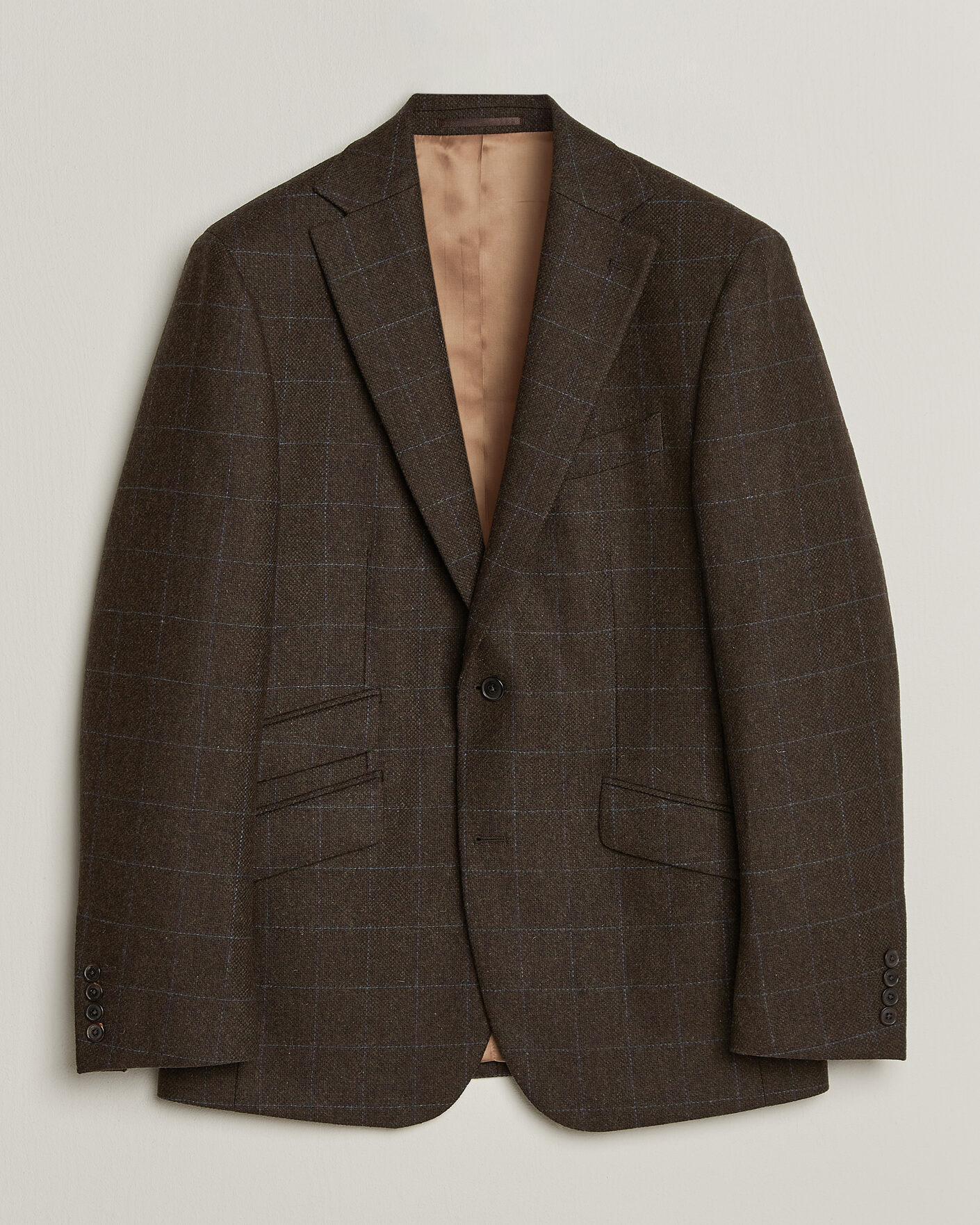 Homme | Blazers | Walker Slater | Edward Lambswool Windowpane Blazer Brown