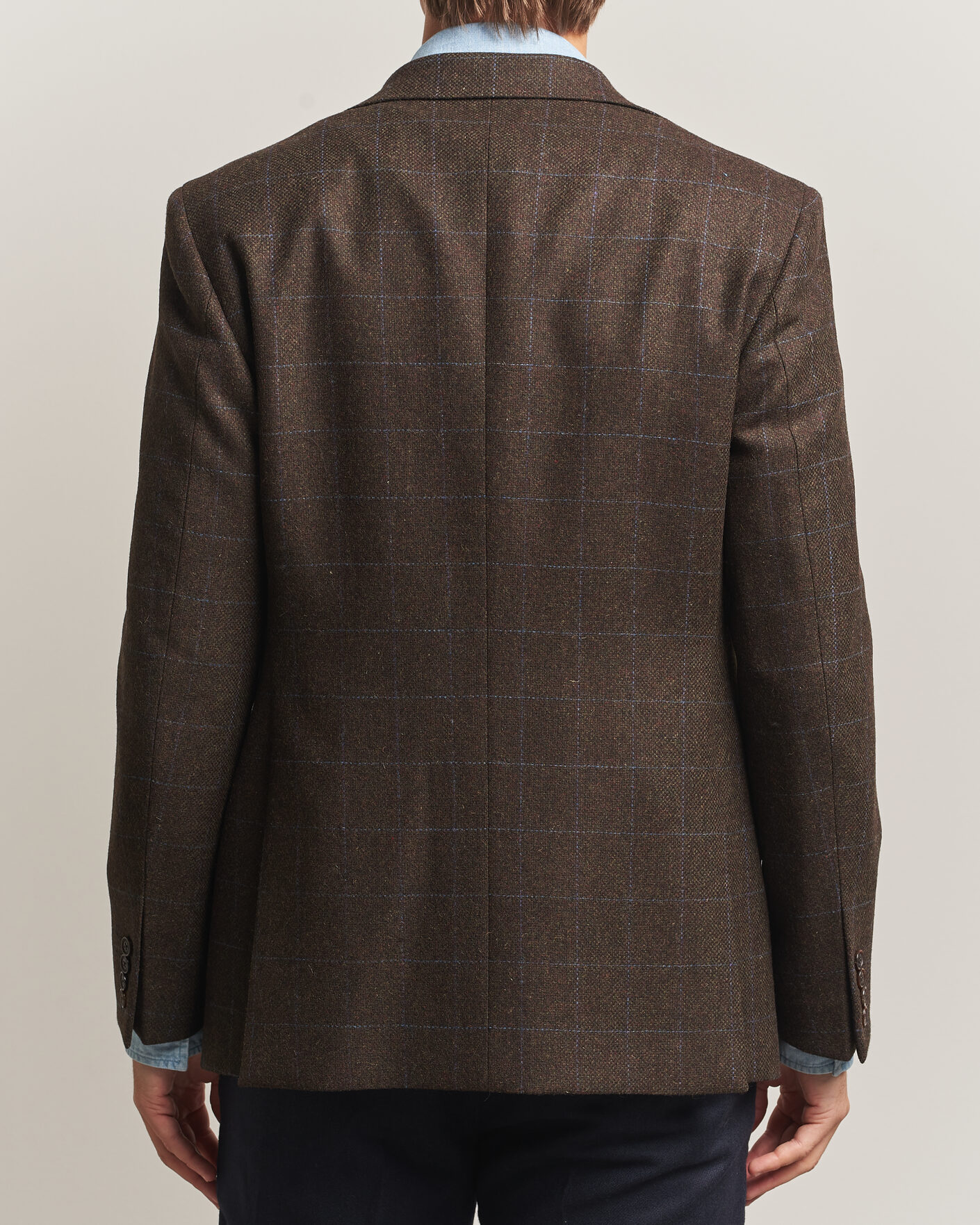 Homme | Blazers | Walker Slater | Edward Lambswool Windowpane Blazer Brown