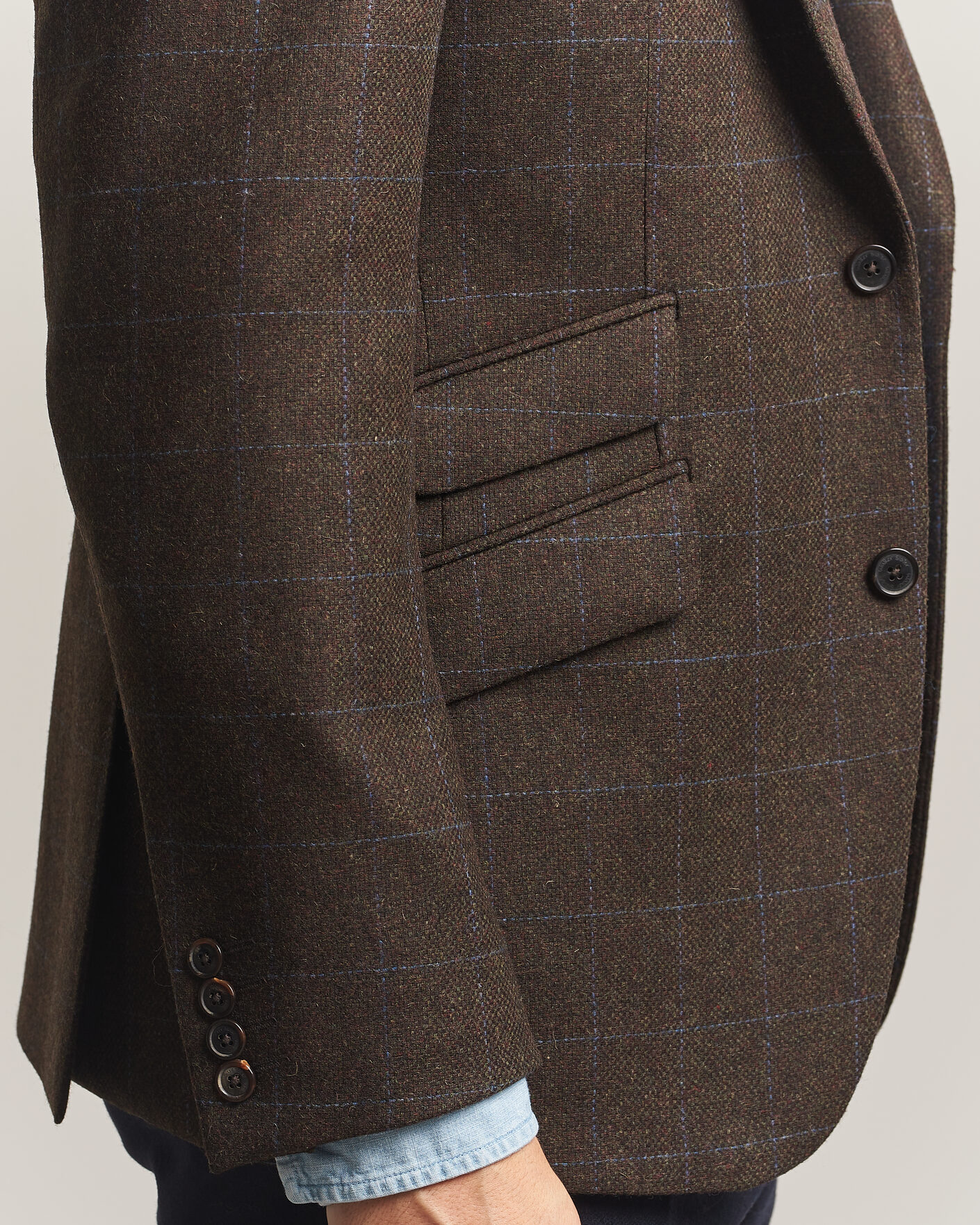 Homme | Blazers | Walker Slater | Edward Lambswool Windowpane Blazer Brown