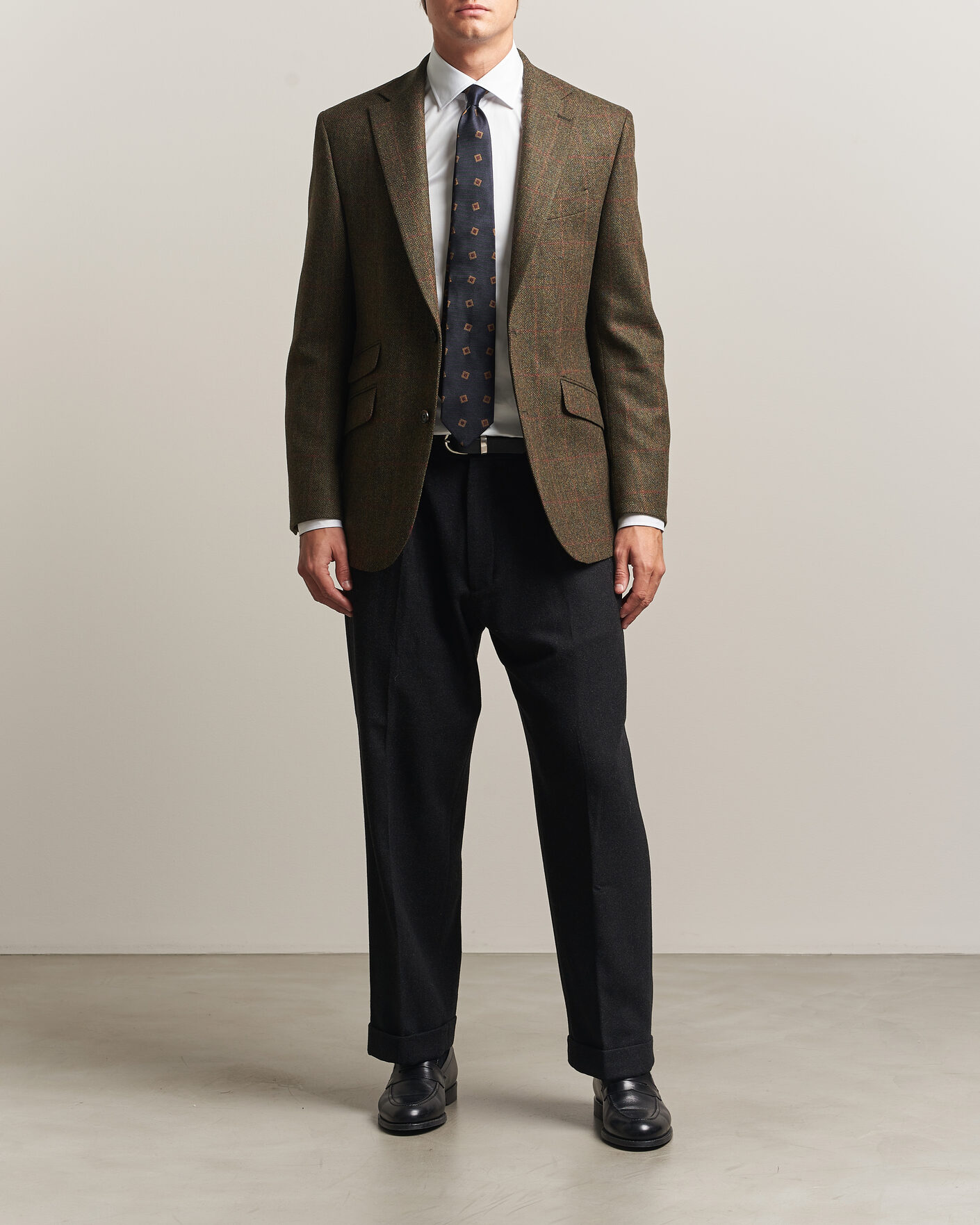 Homme | Blazers | Walker Slater | Edward Lambswool Windowpane Blazer Green