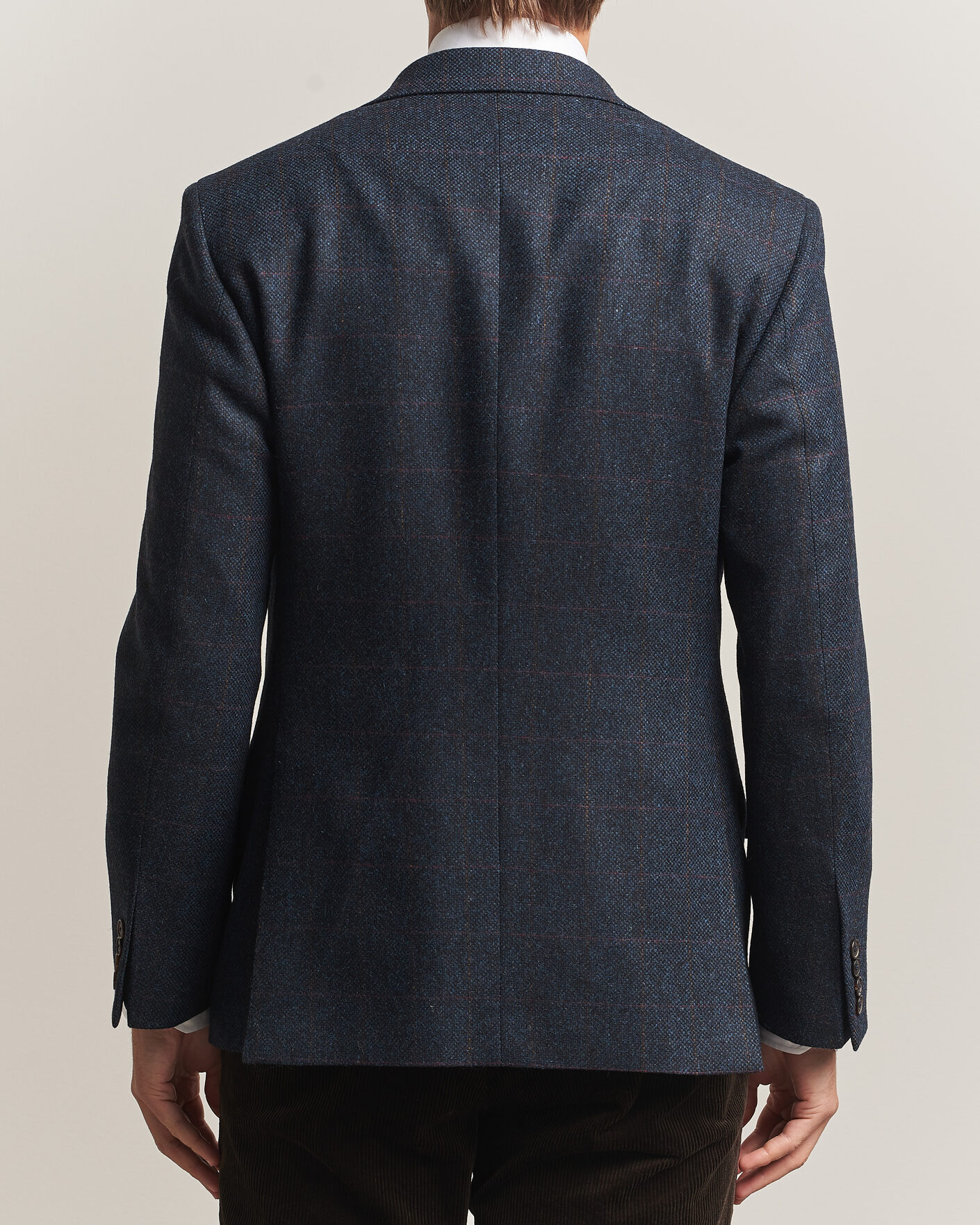 Homme | Blazers | Walker Slater | Edward Lambswool Windowpane Blazer Navy