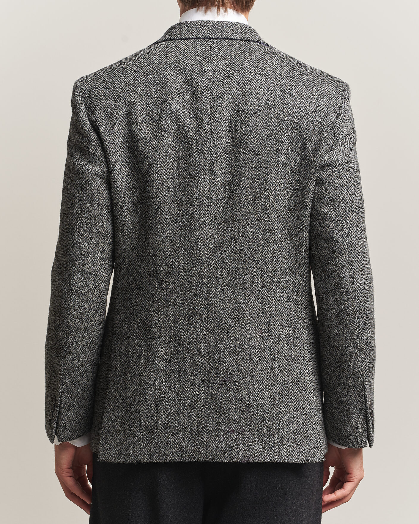 Homme | Blazers | Walker Slater | Edward Harris Tweed Herringbone Blazer Charcoal