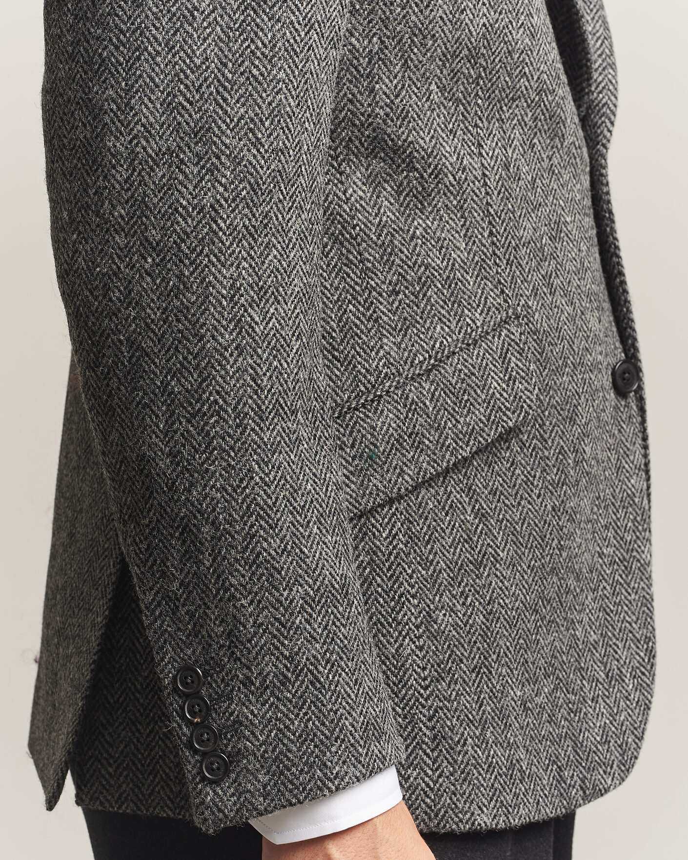 Homme | Blazers | Walker Slater | Edward Harris Tweed Herringbone Blazer Charcoal