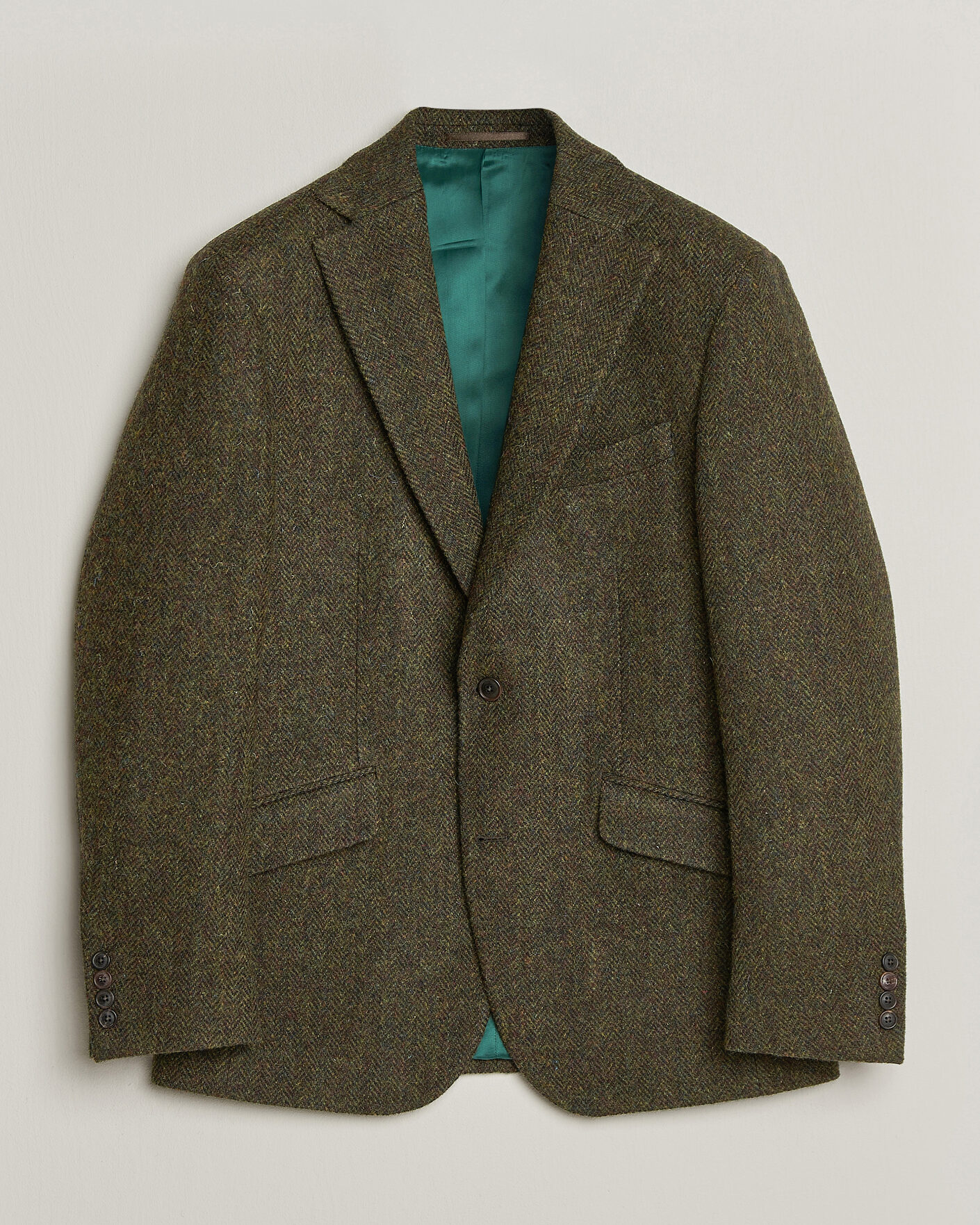 Homme | Blazers | Walker Slater | Edward Harris Tweed Herringbone Blazer Green